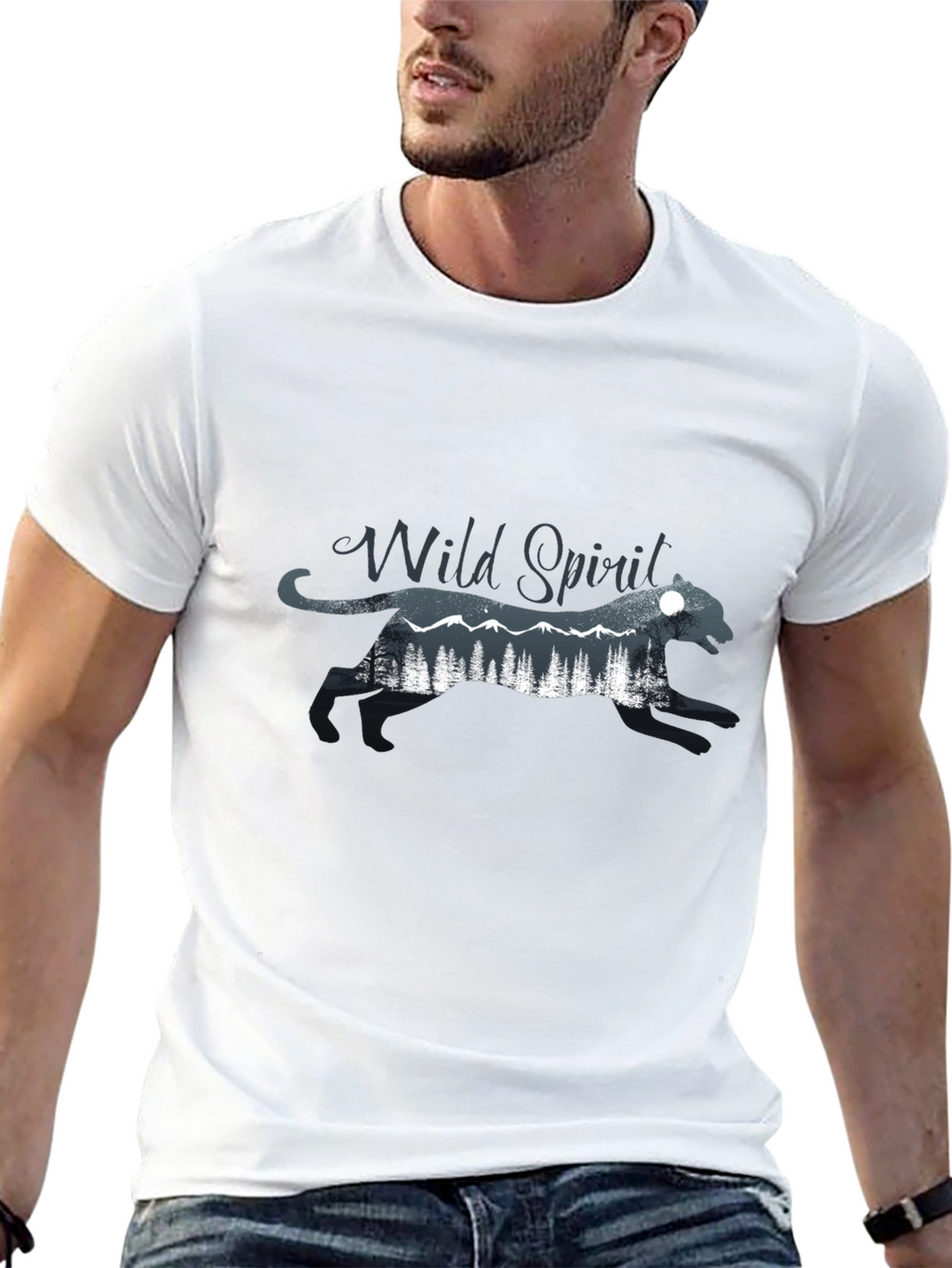 Wild Spirit Graphic Black T-Shirt