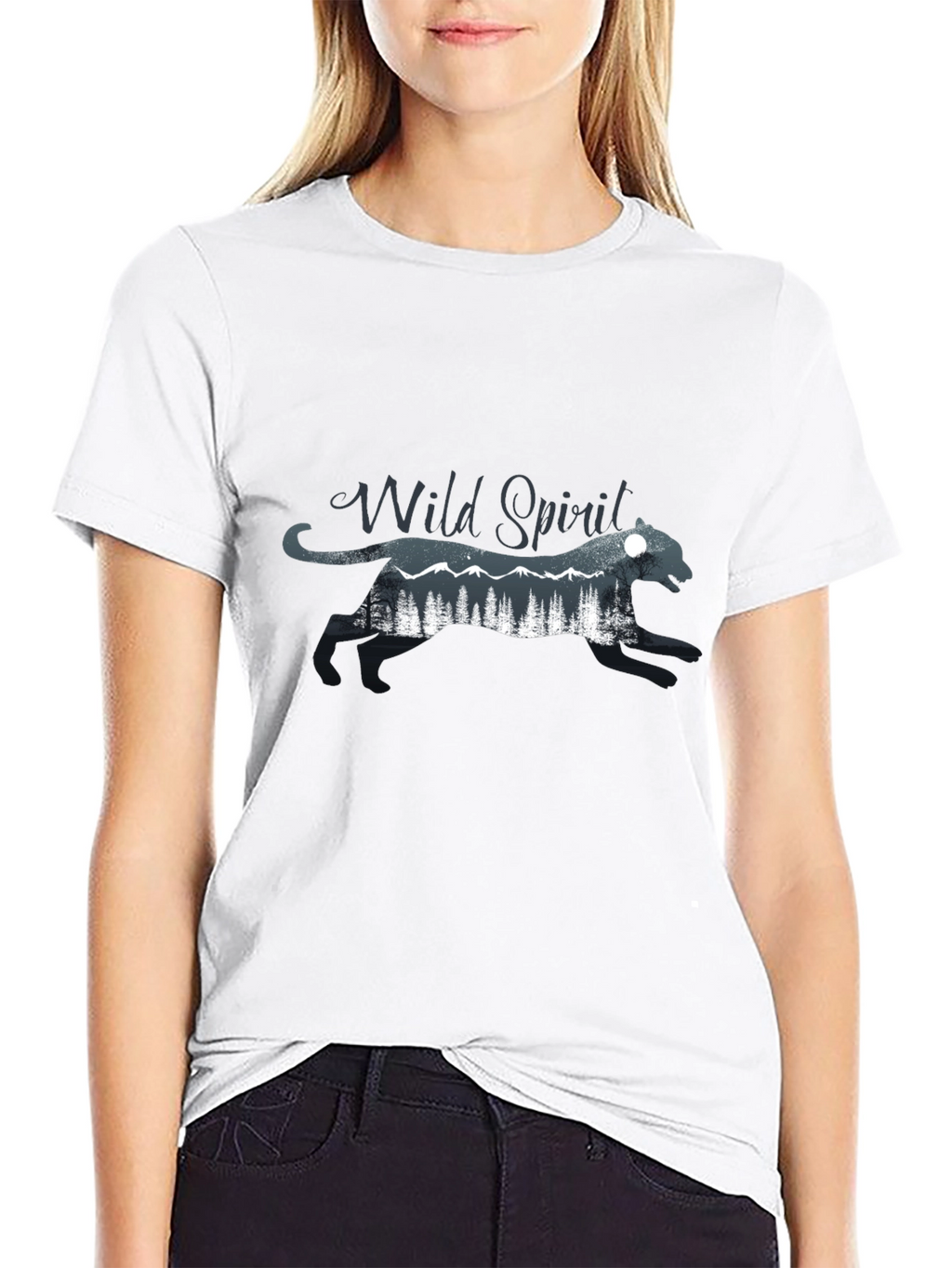 Wild Spirit Graphic Black T-Shirt