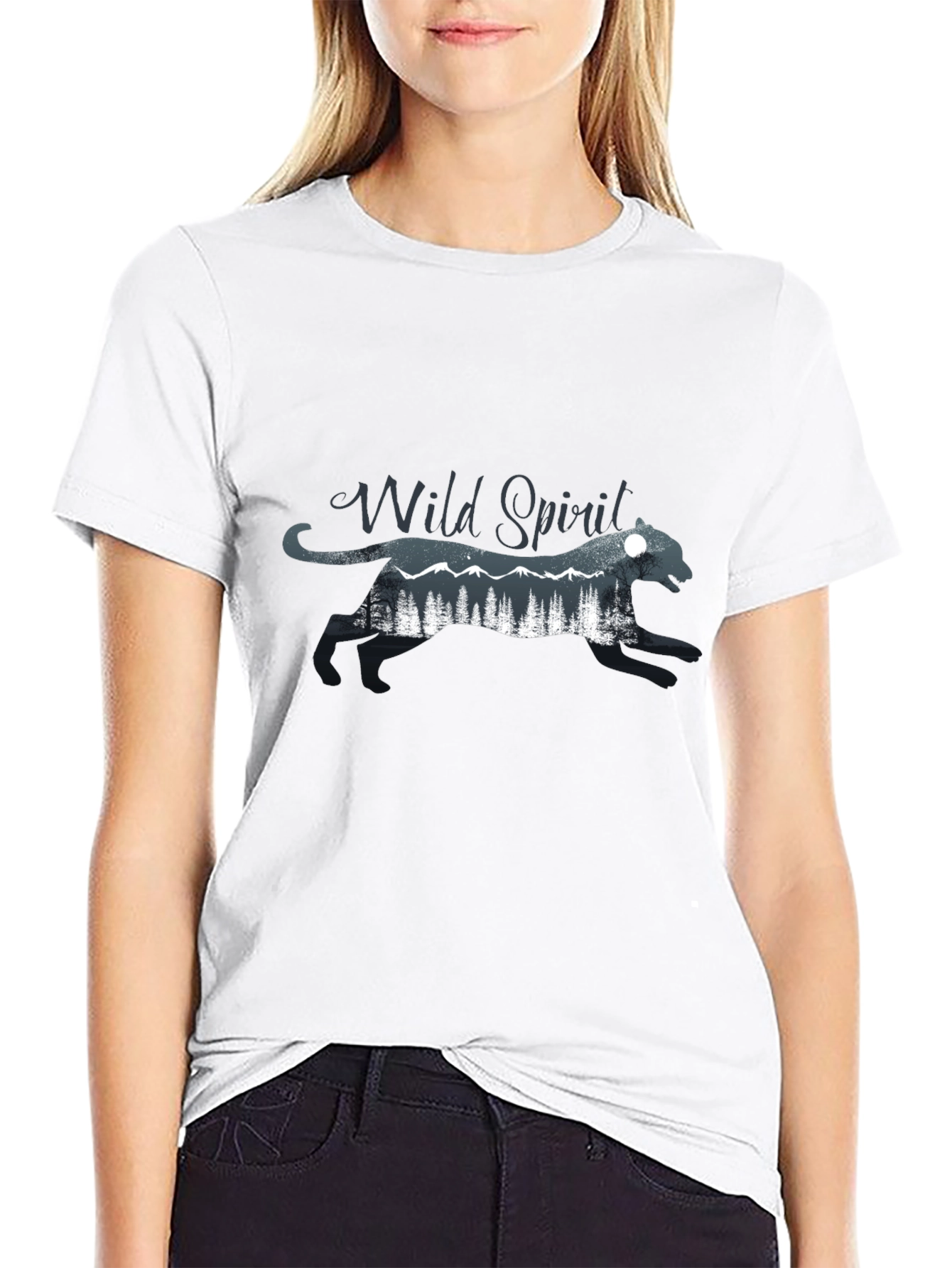 Wild Spirit Graphic Black T-Shirt