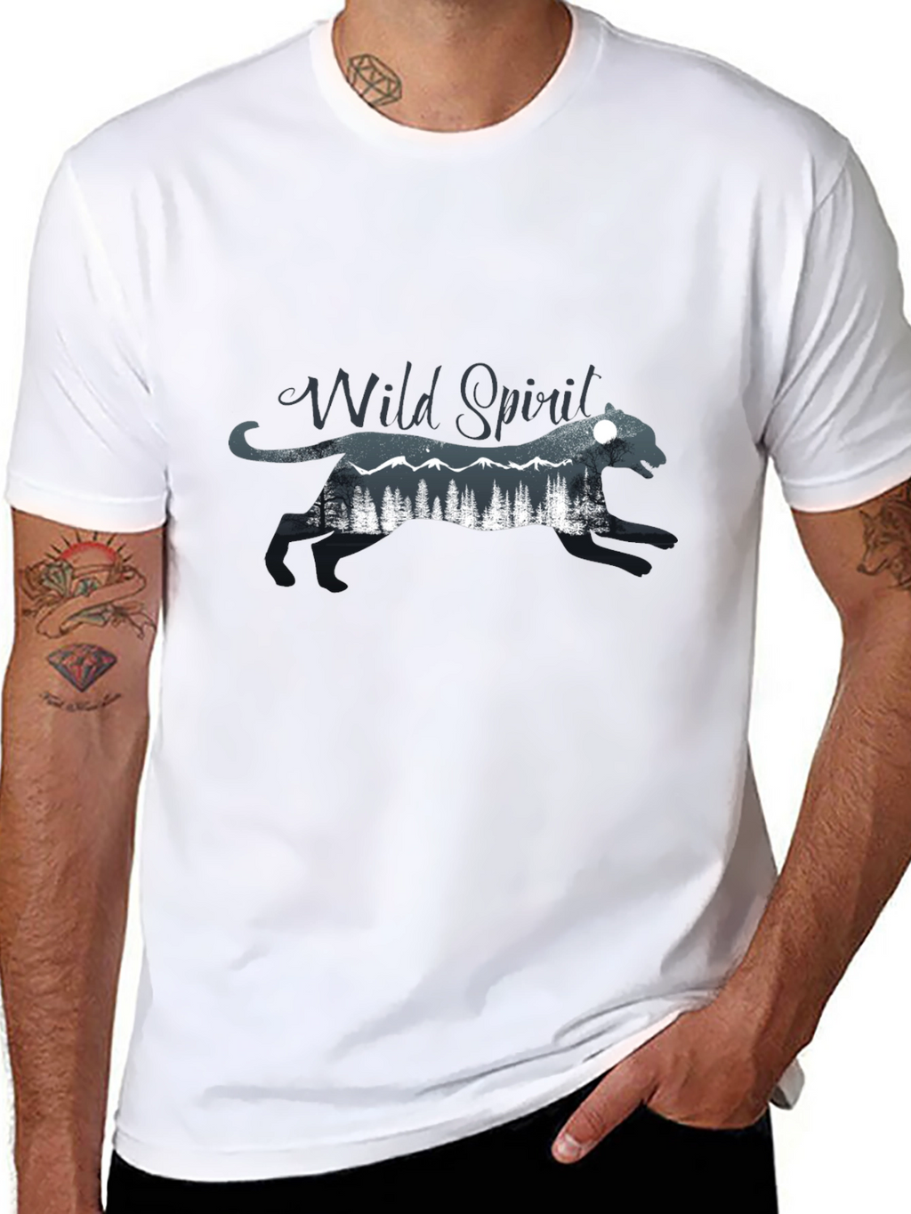 Wild Spirit Graphic Black T-Shirt