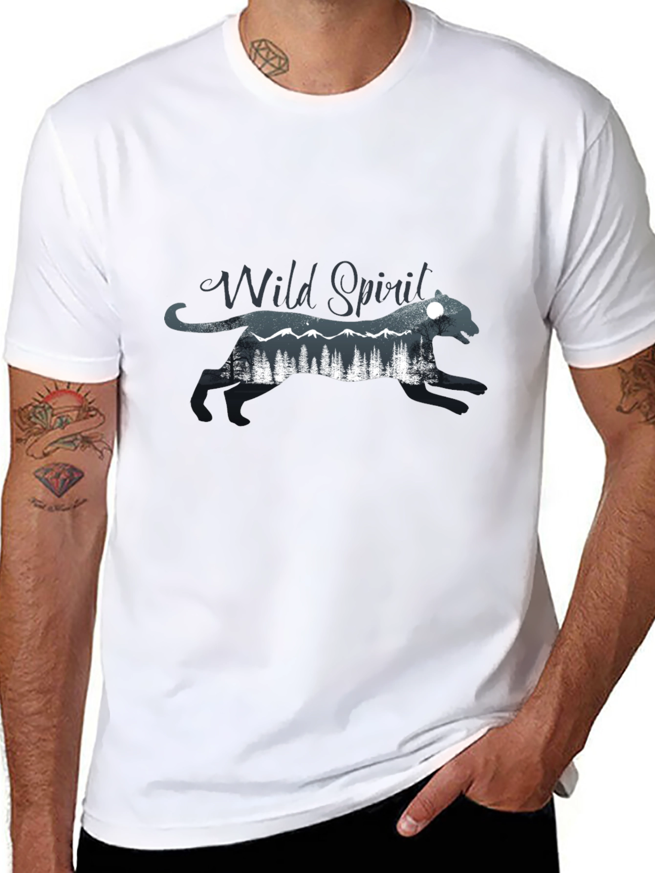 Wild Spirit Graphic Black T-Shirt