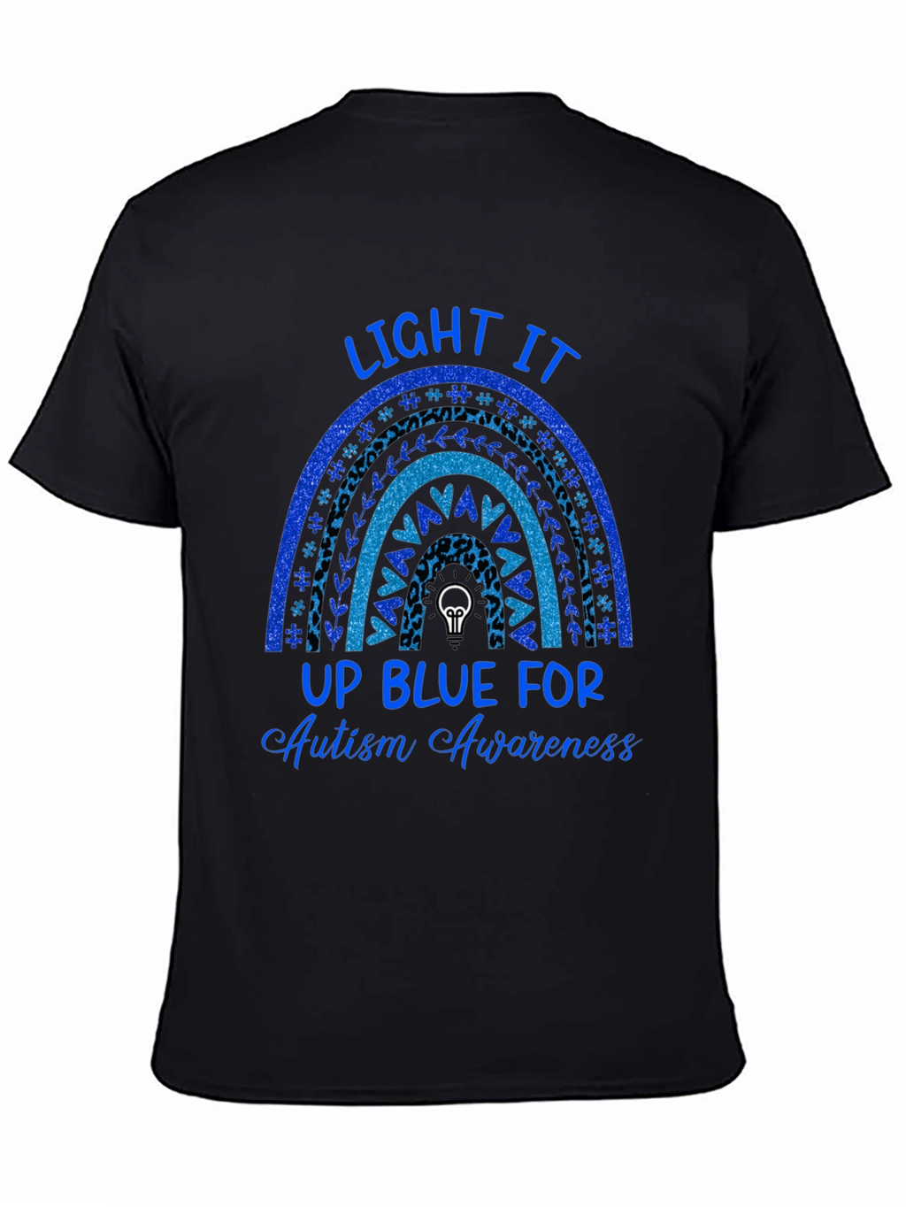 Autism Awareness Blue Rainbow T-Shirt