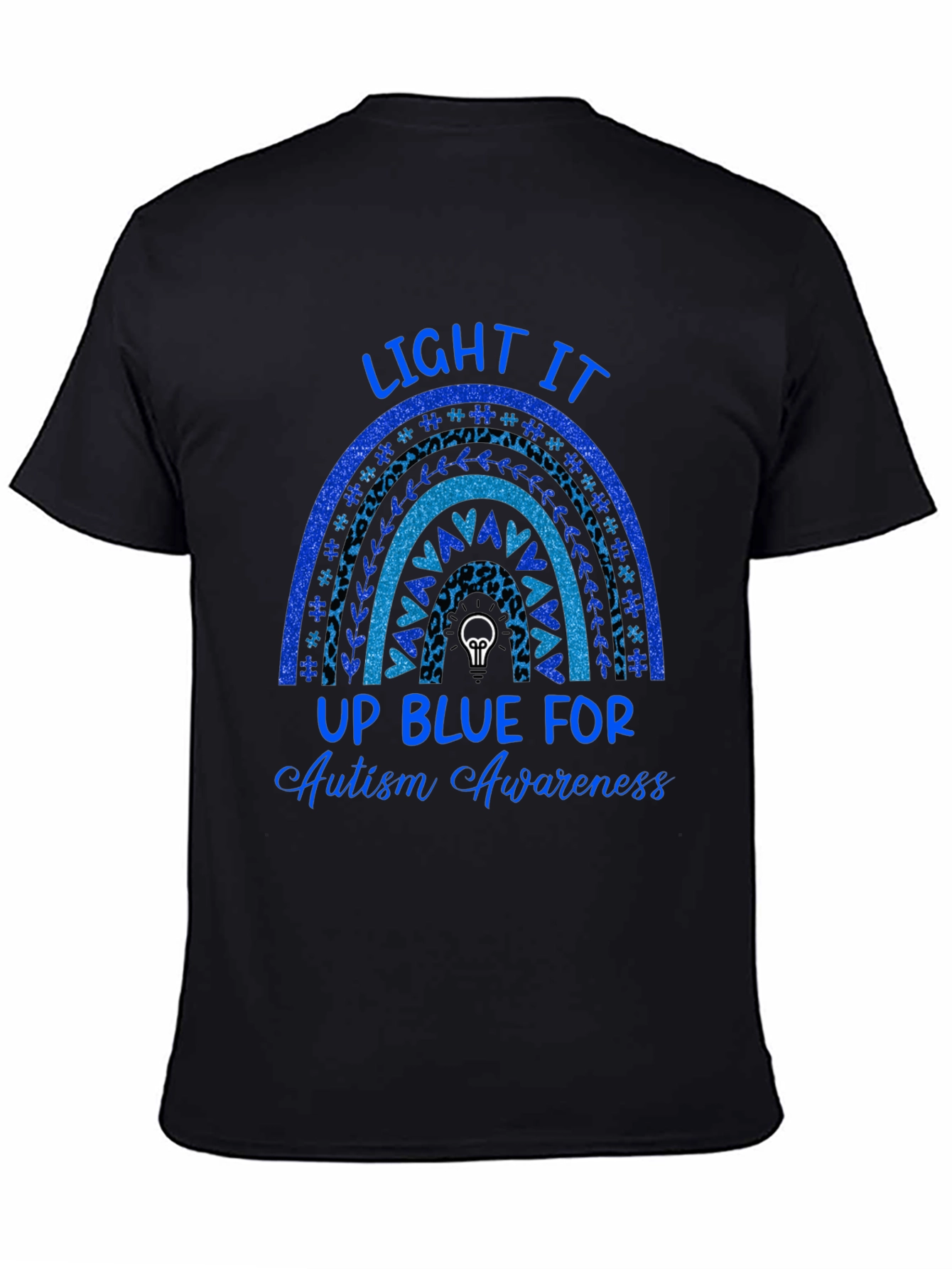 Autism Awareness Blue Rainbow T-Shirt