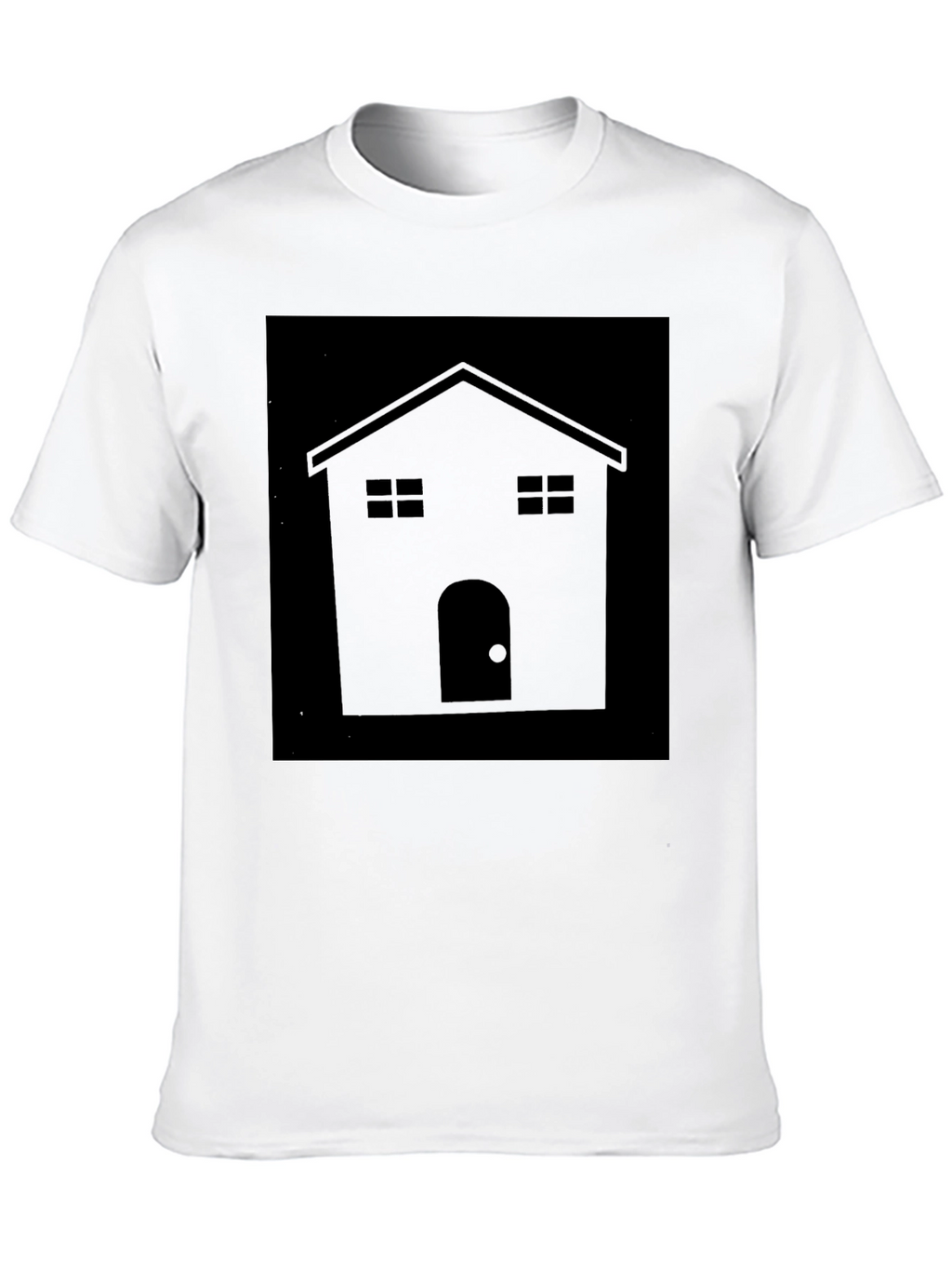 Minimalist House Graphic Tee - Black