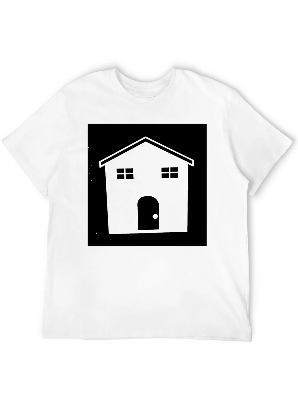 Minimalist House Graphic Tee - Black
