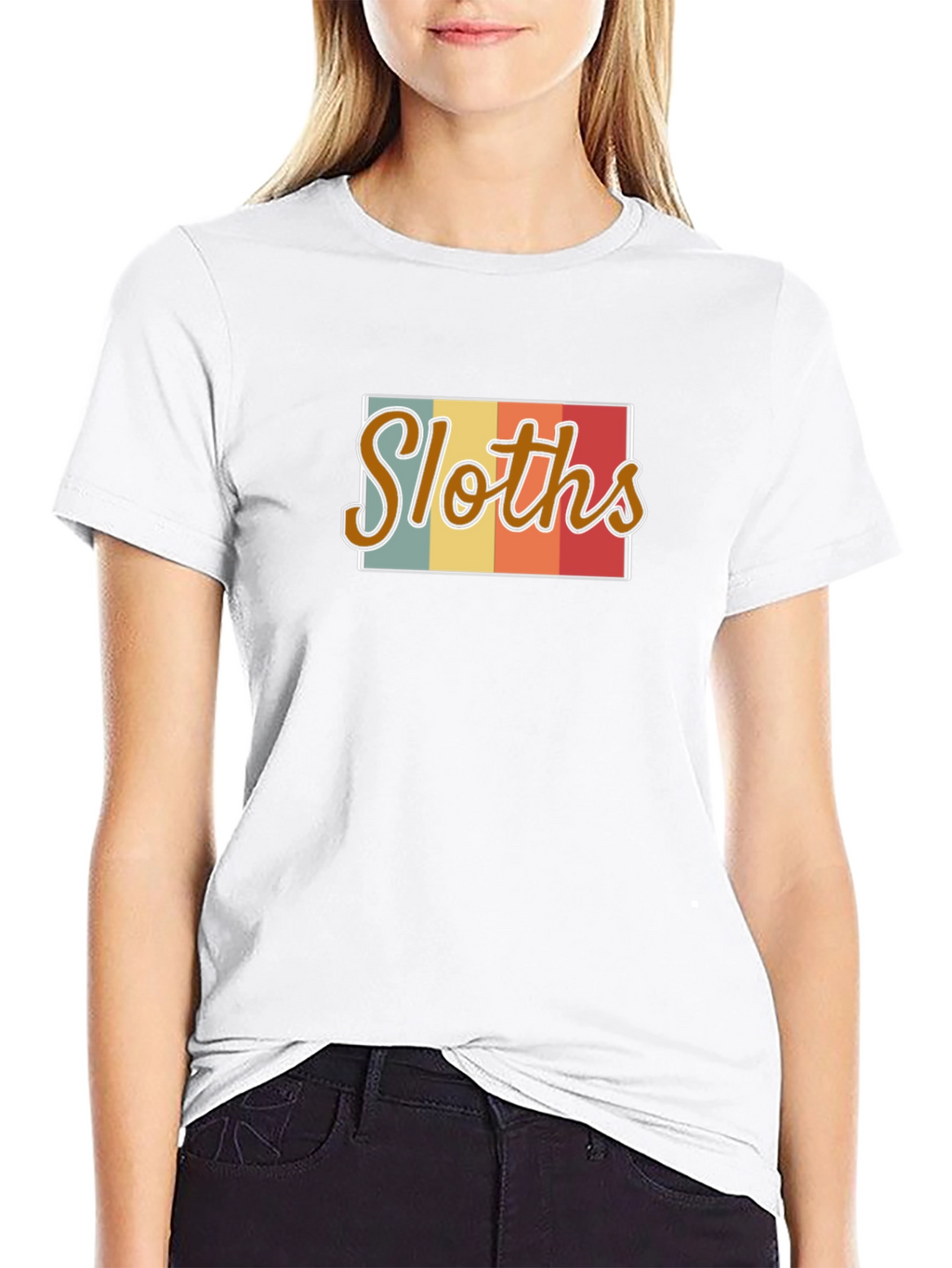 Retro Sloths Graphic Tee - Mens Black T-Shirt