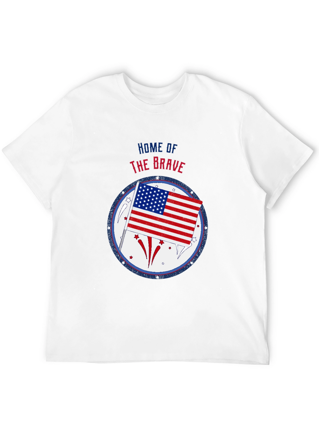 Patriotic Home of the Brave Graphic Tee