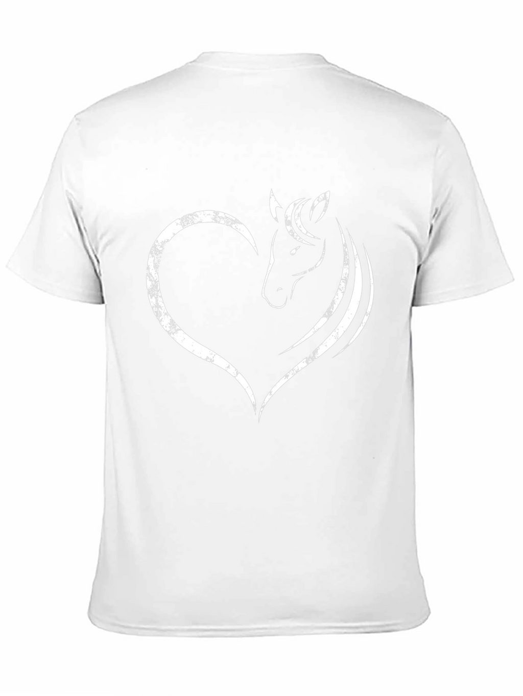 Heart Horse Graphic Tee - Stylish Black T-Shirt