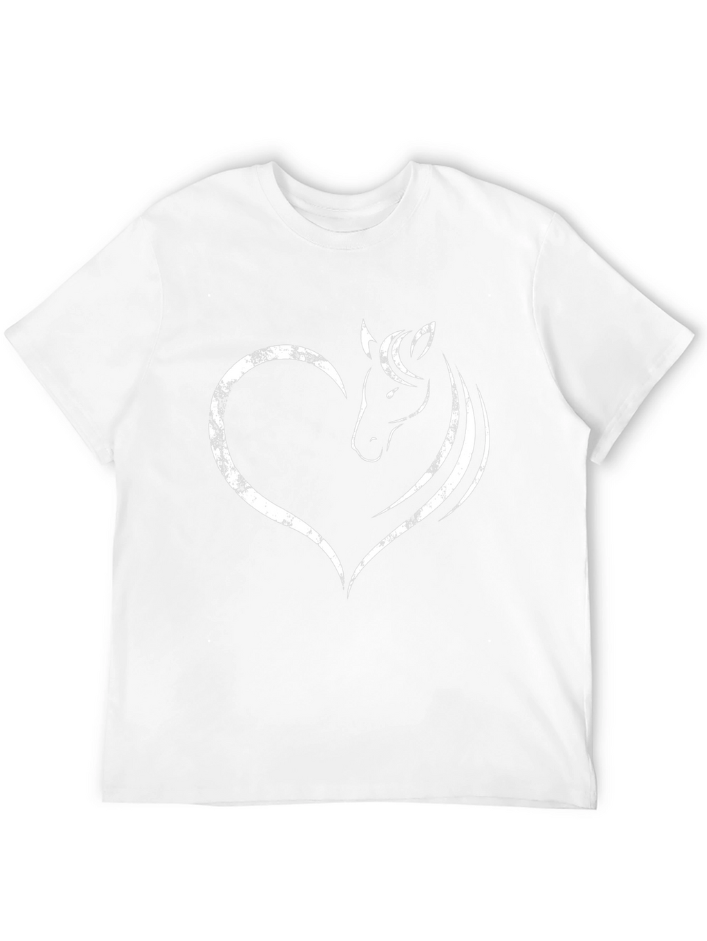 Heart Horse Graphic Tee - Stylish Black T-Shirt