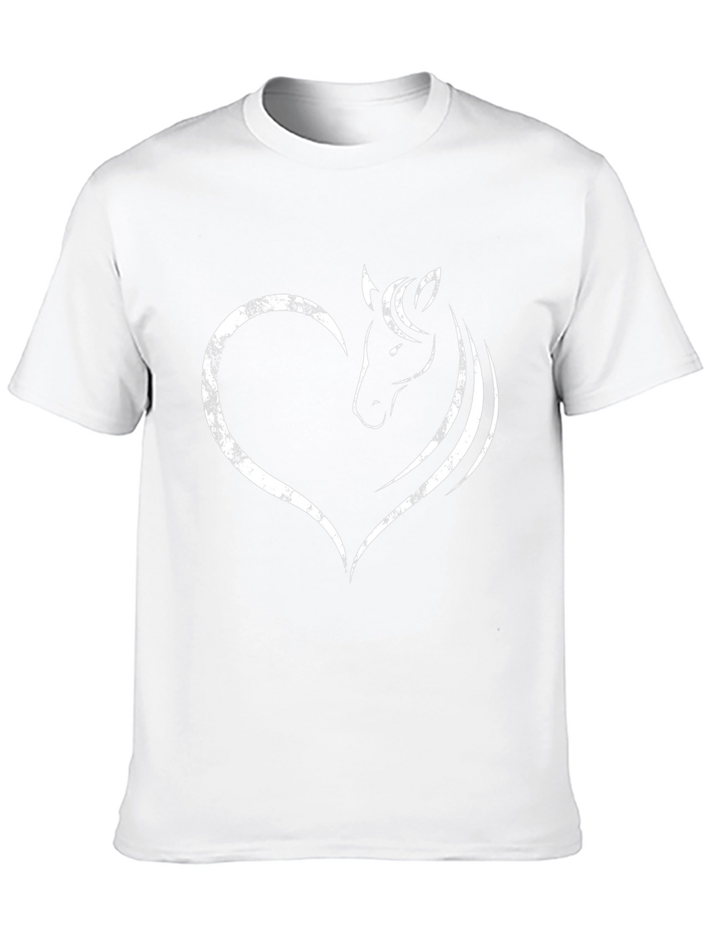 Heart Horse Graphic Tee - Stylish Black T-Shirt