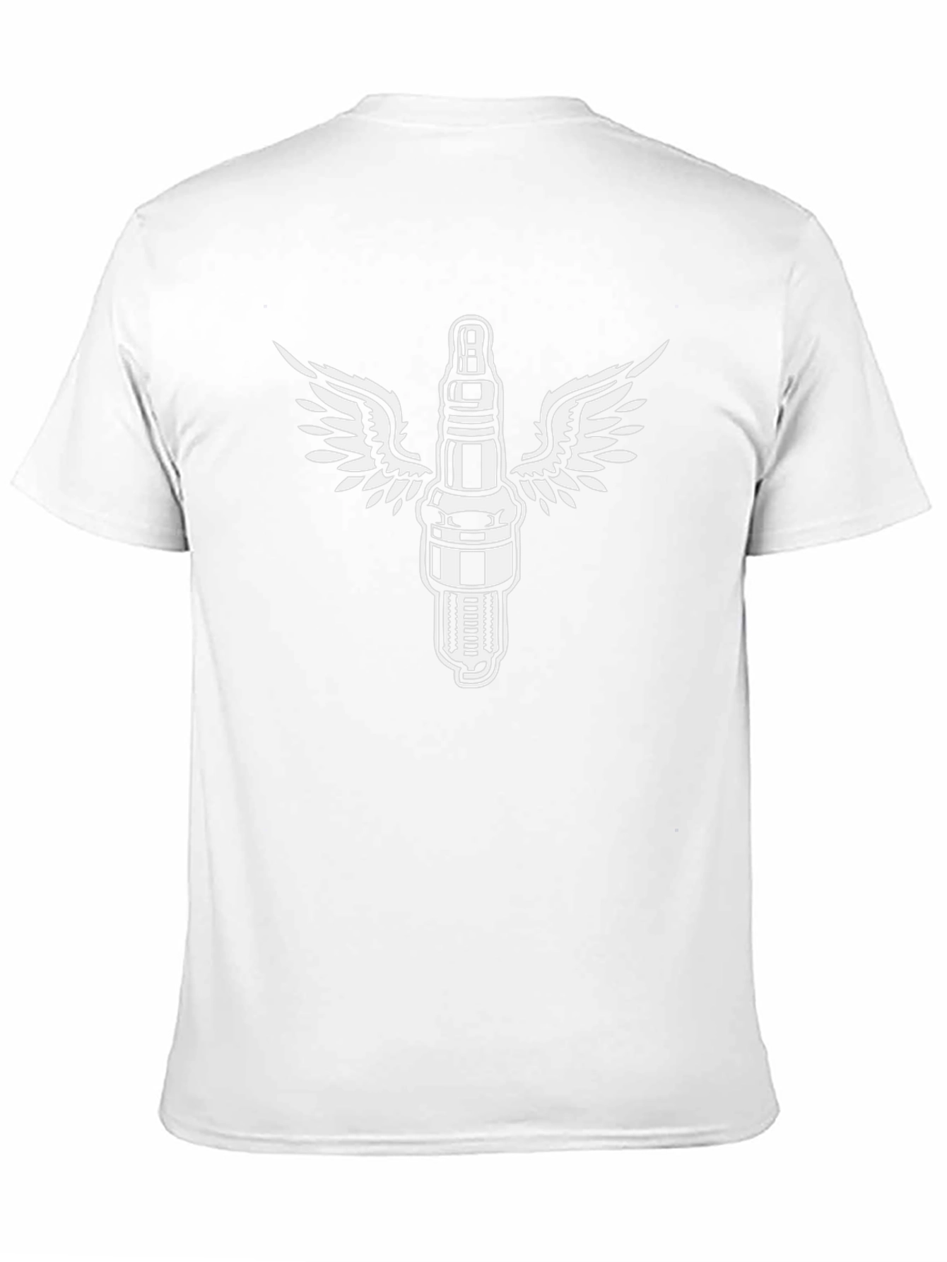 Winged Spark Plug Graphic Tee - Black