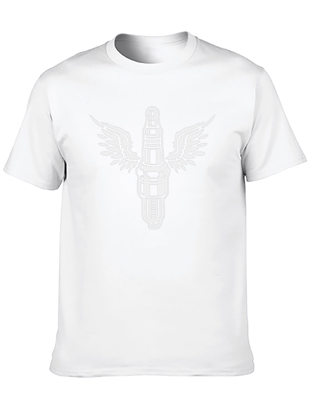 Winged Spark Plug Graphic Tee - Black