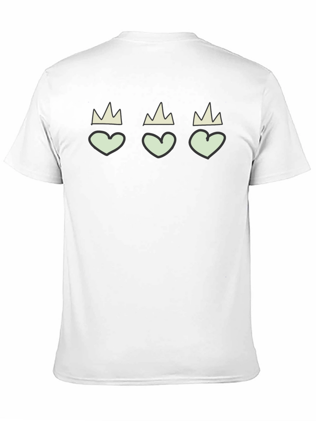 Hearts with Crowns Black Graphic Tee