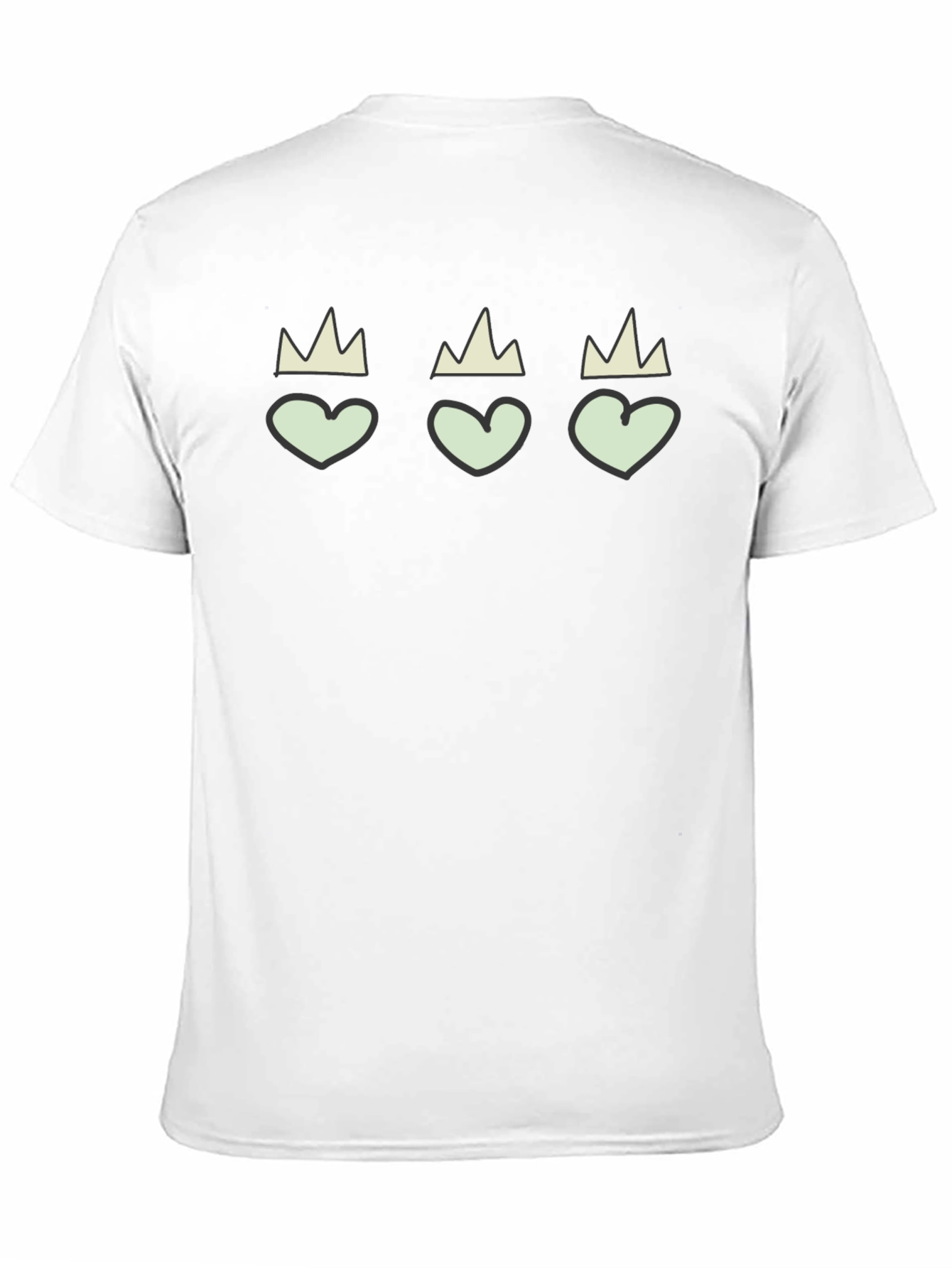 Hearts with Crowns Black Graphic Tee
