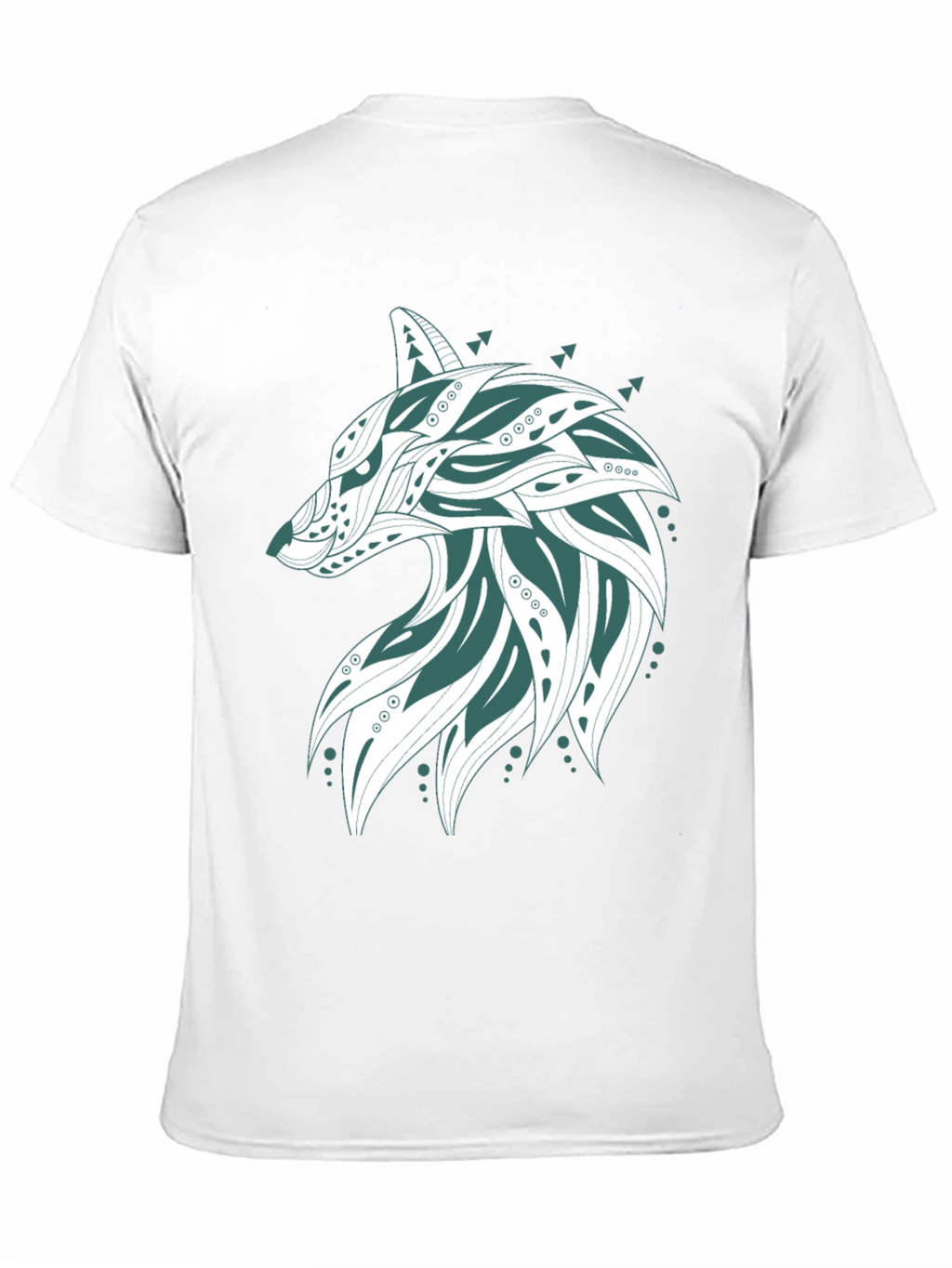 Wolf Graphic Print Tee - Mens Black T-Shirt