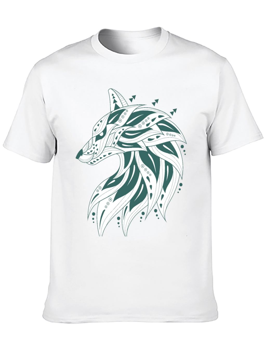 Wolf Graphic Print Tee - Mens Black T-Shirt