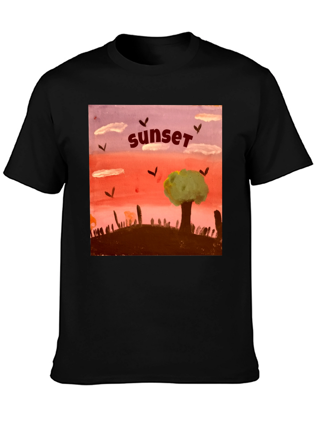 Sunset Graphic T-Shirt - Unique Artistic Design