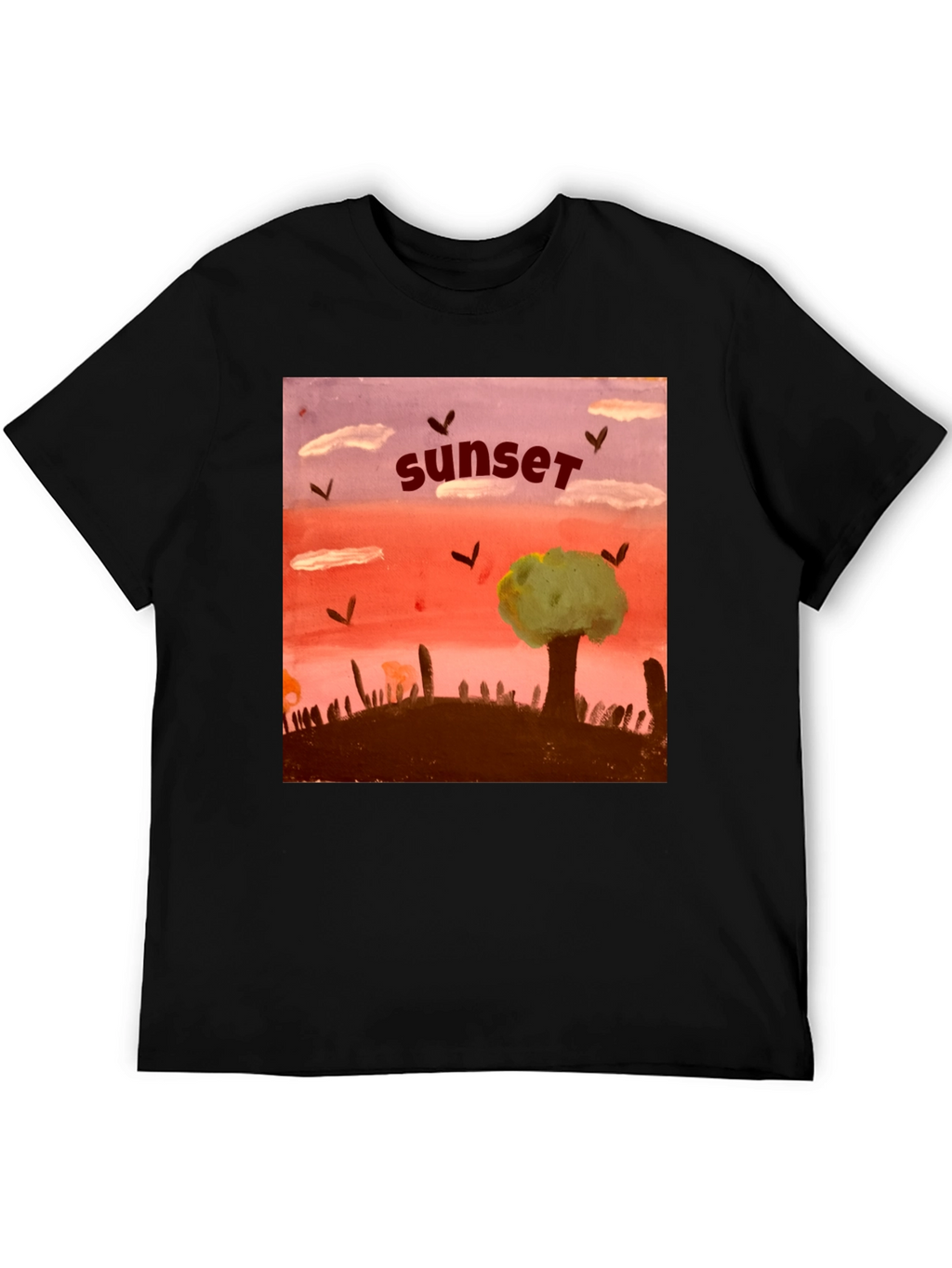 Sunset Graphic T-Shirt - Unique Artistic Design