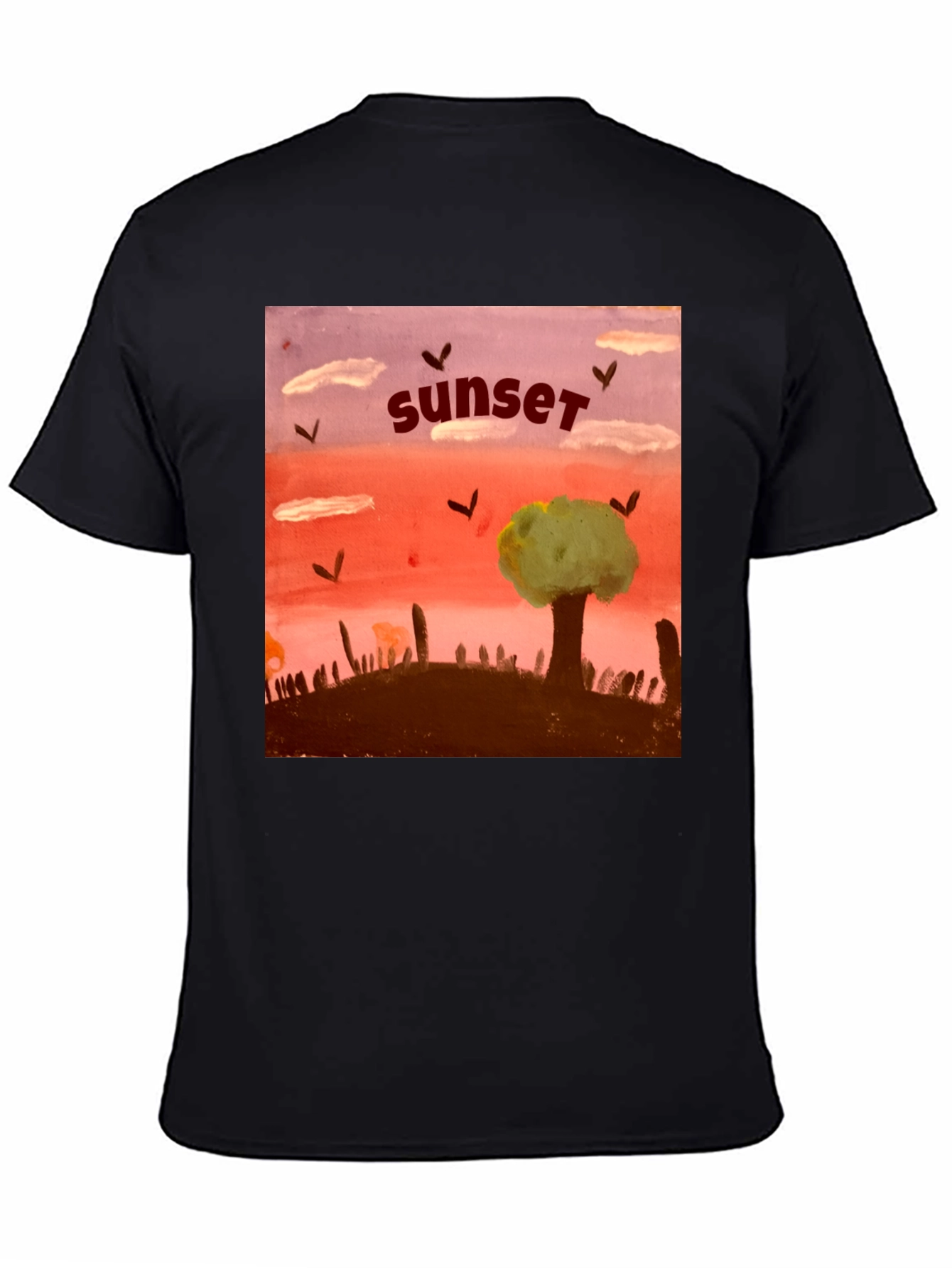 Sunset Graphic T-Shirt - Unique Artistic Design