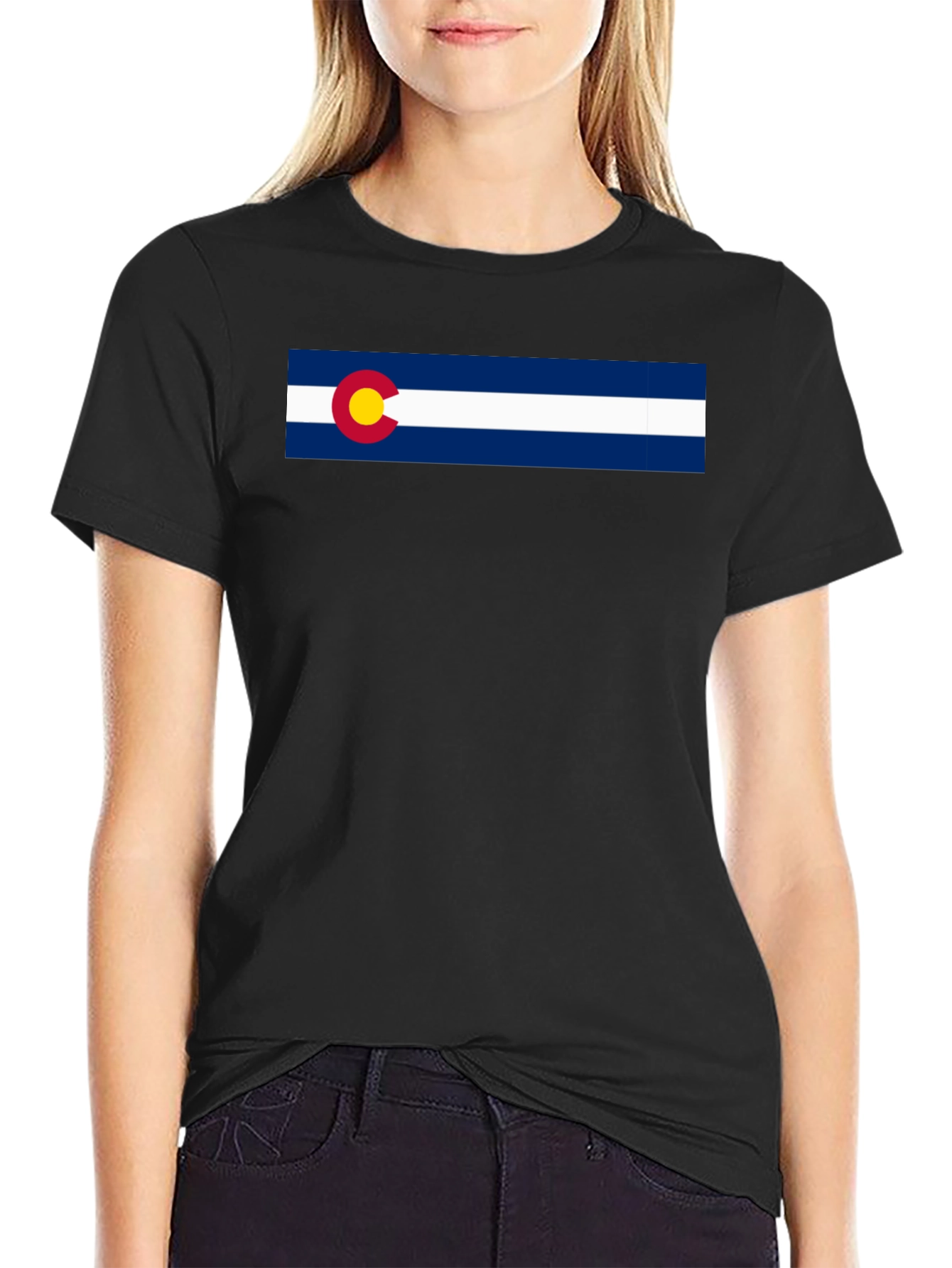 Colorado Flag Graphic Tee - Classic Crew Neck Shirt