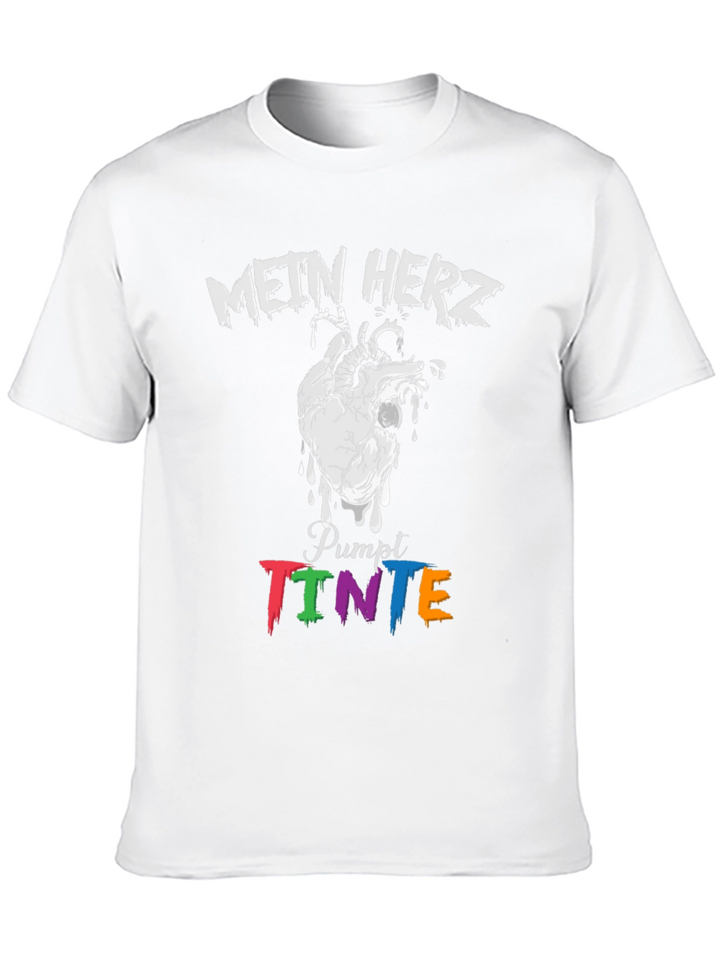 Mein Herz Pumpt Tinte Black Graphic Tee