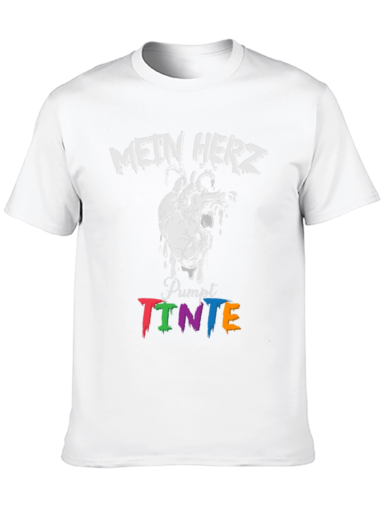 Mein Herz Pumpt Tinte Black Graphic Tee