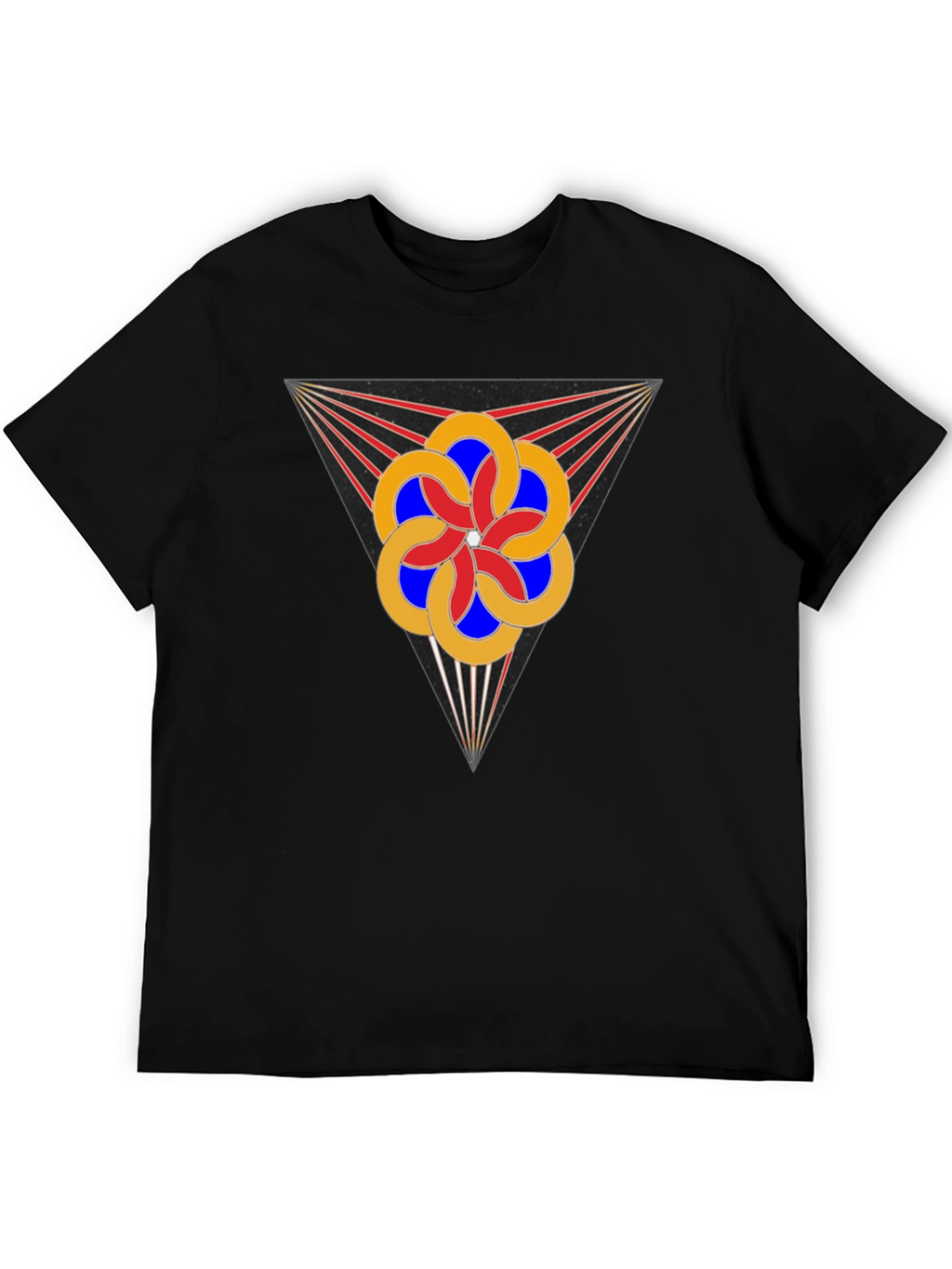 Geometric Flower Tee - Stylish Graphic Design T-Shirt