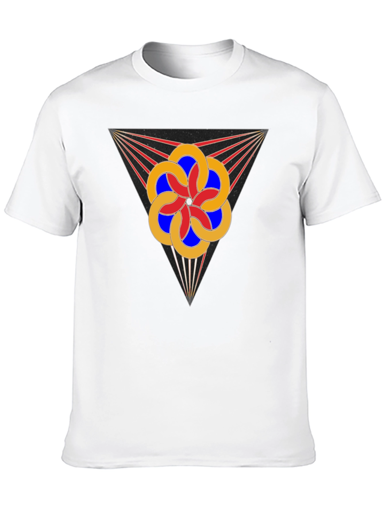 Geometric Flower Tee - Stylish Graphic Design T-Shirt