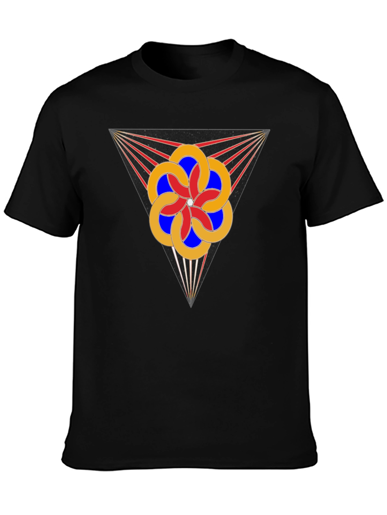 Geometric Flower Tee - Stylish Graphic Design T-Shirt