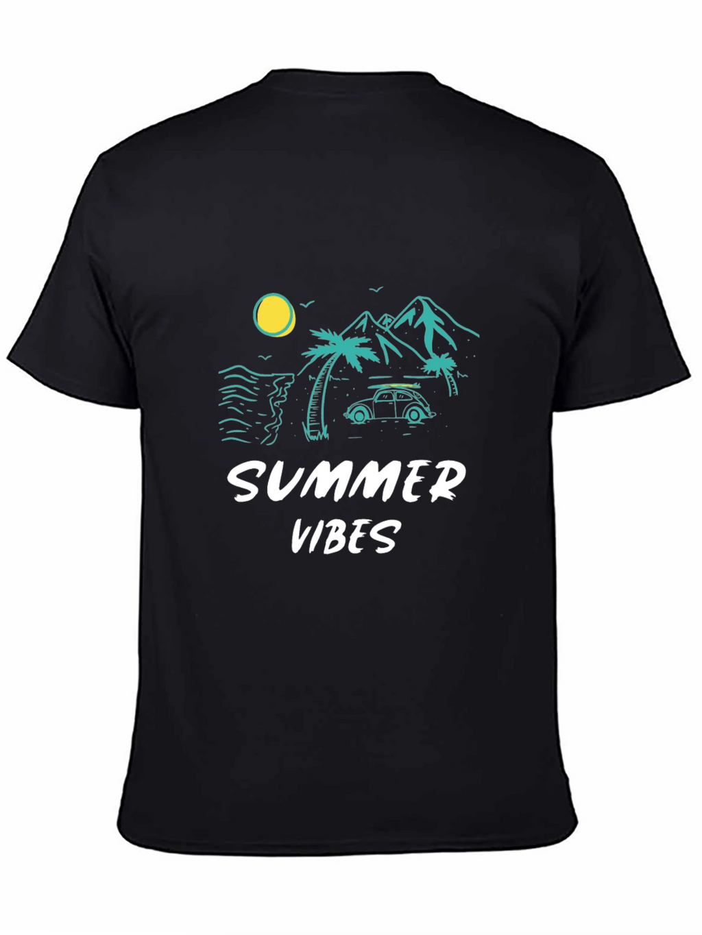 Summer Vibes Graphic T-Shirt - Black