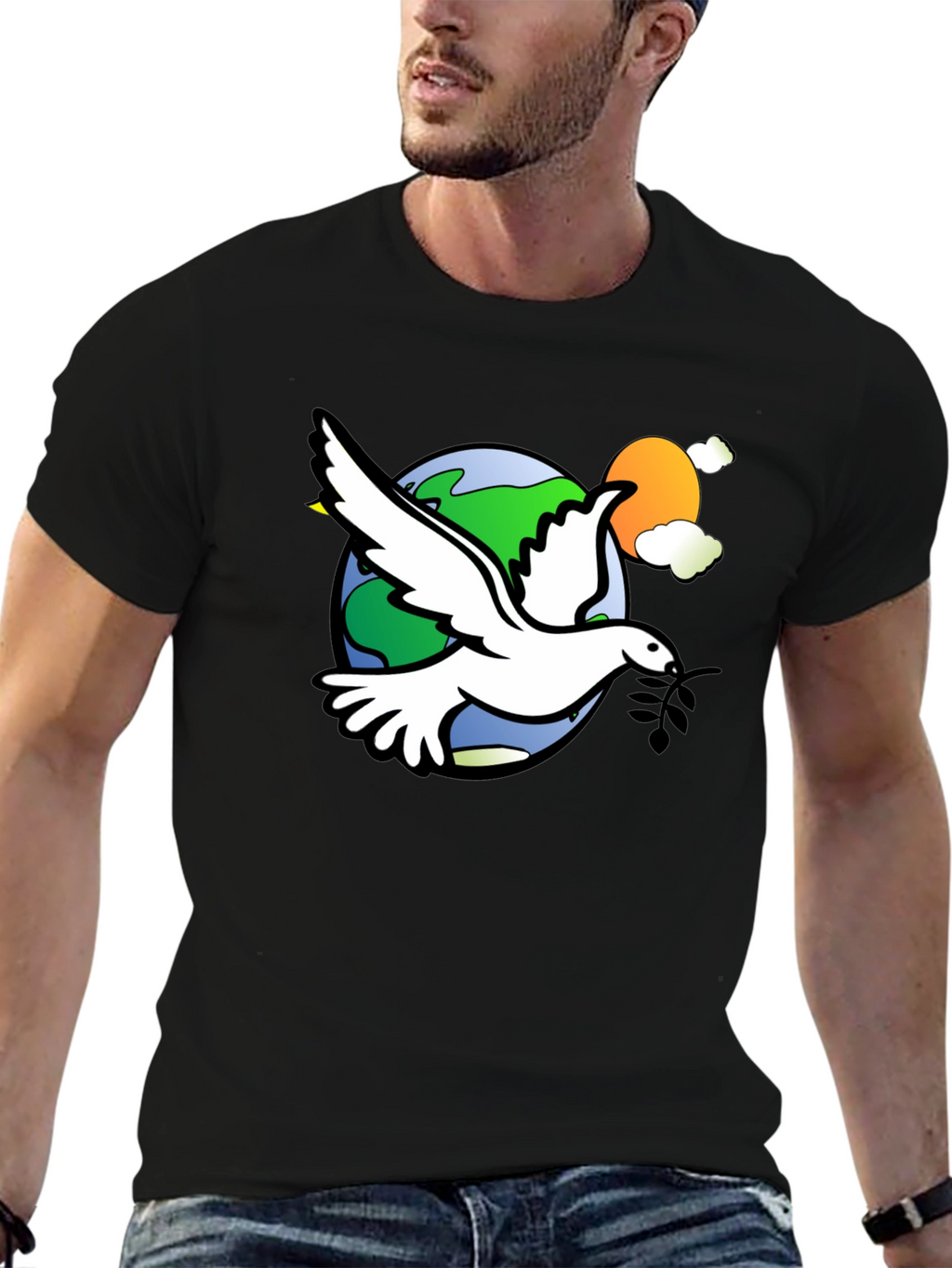 Peace Dove Graphic T-Shirt - Stylish Comfort