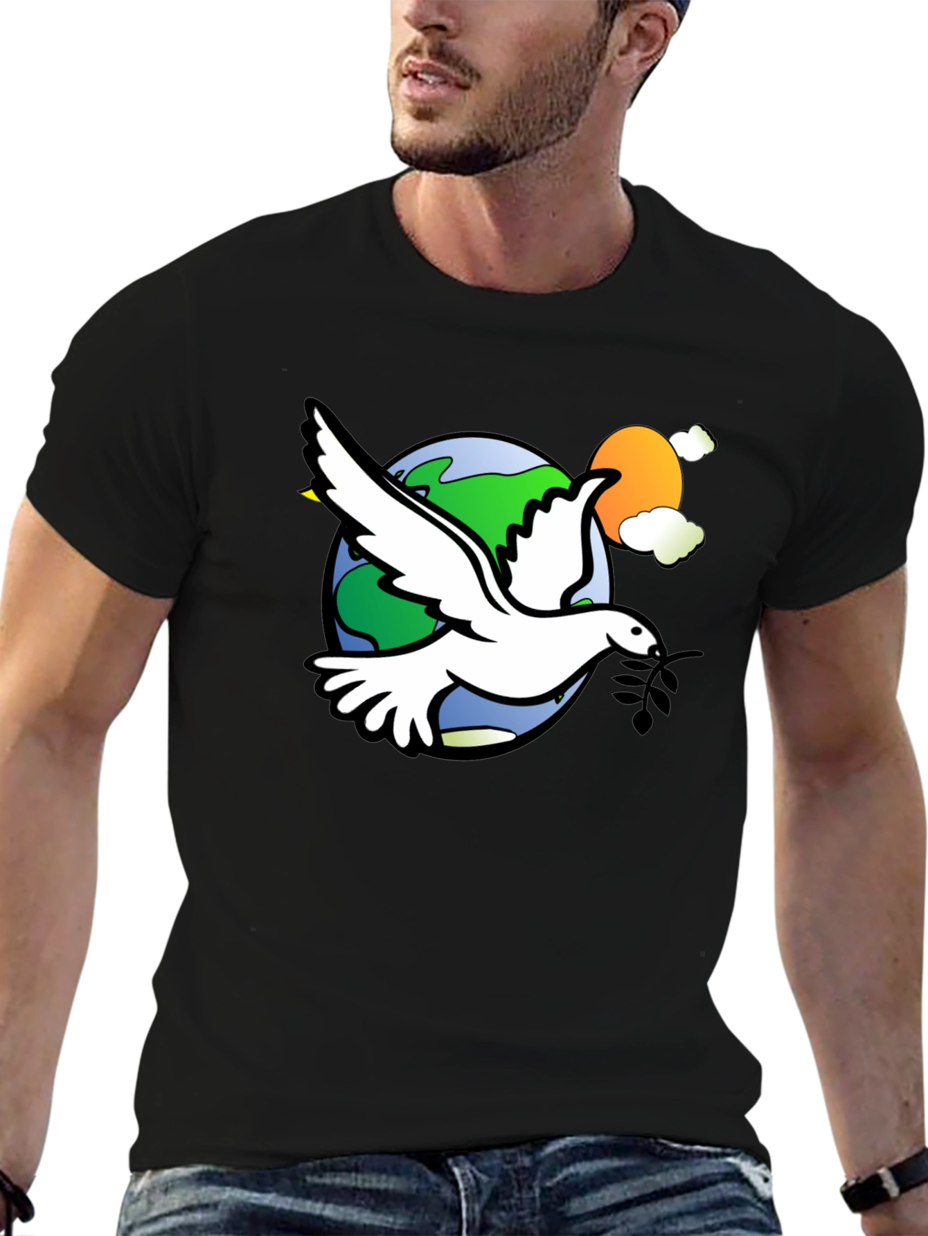 Peace Dove Graphic T-Shirt - Stylish Comfort