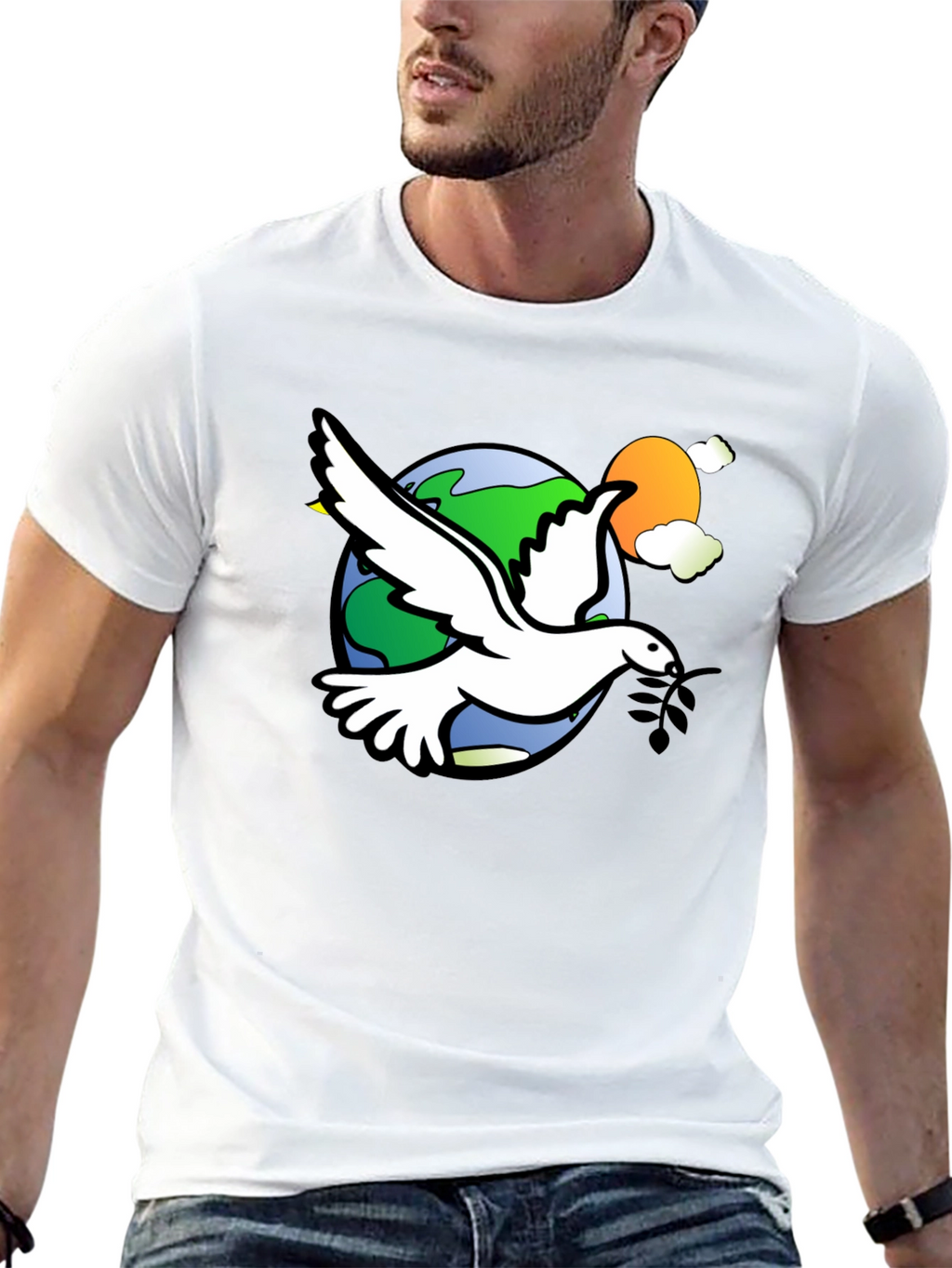 Peace Dove Graphic T-Shirt - Stylish Comfort