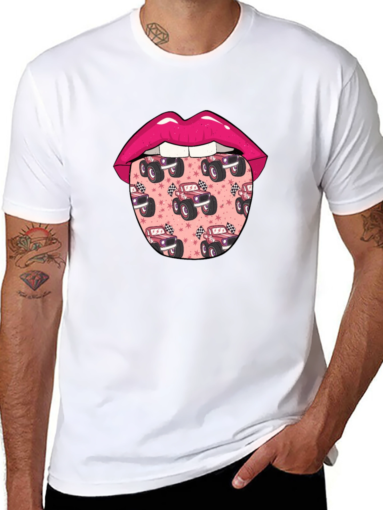 Monster Truck Lips Graphic Tee - Unisex