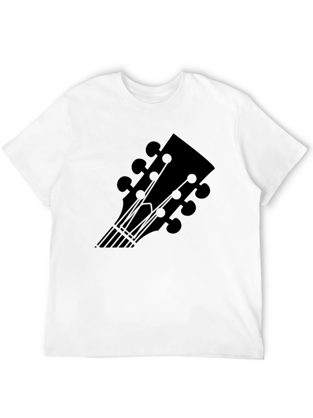 Guitar Headstock Graphic Black Tee