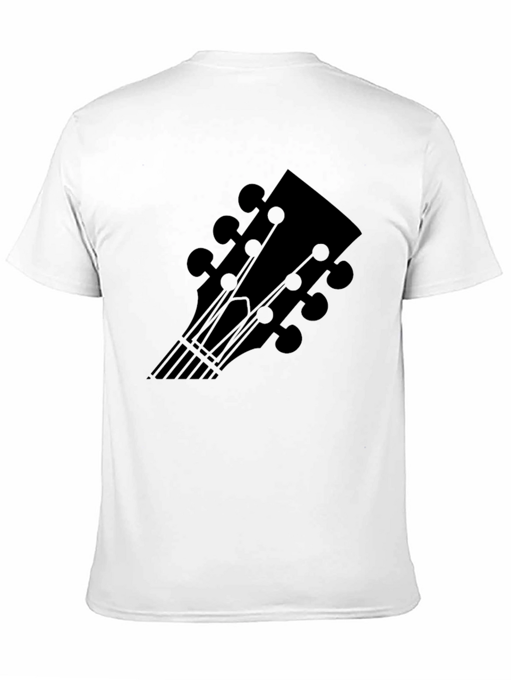 Guitar Headstock Graphic Black Tee