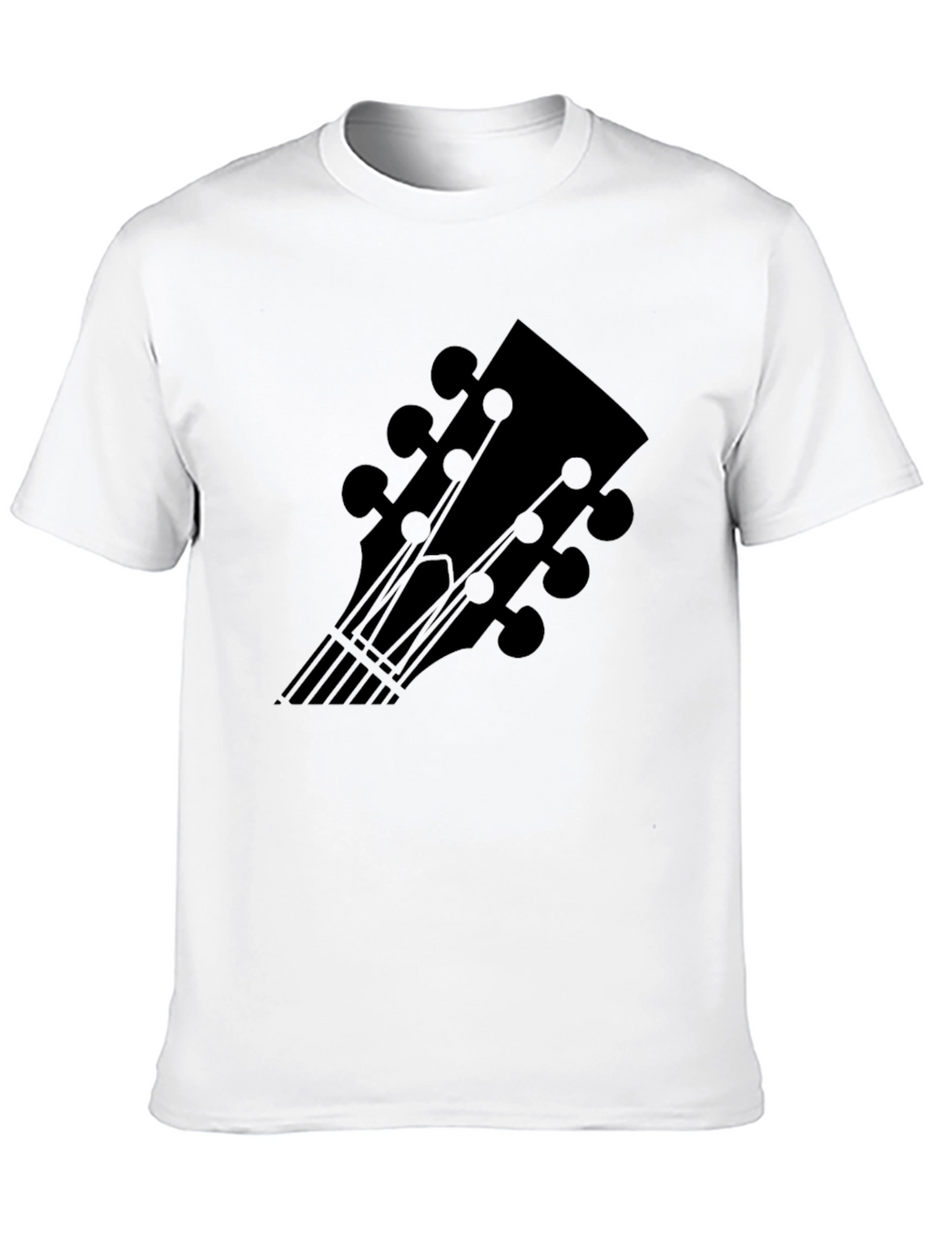 Guitar Headstock Graphic Black Tee