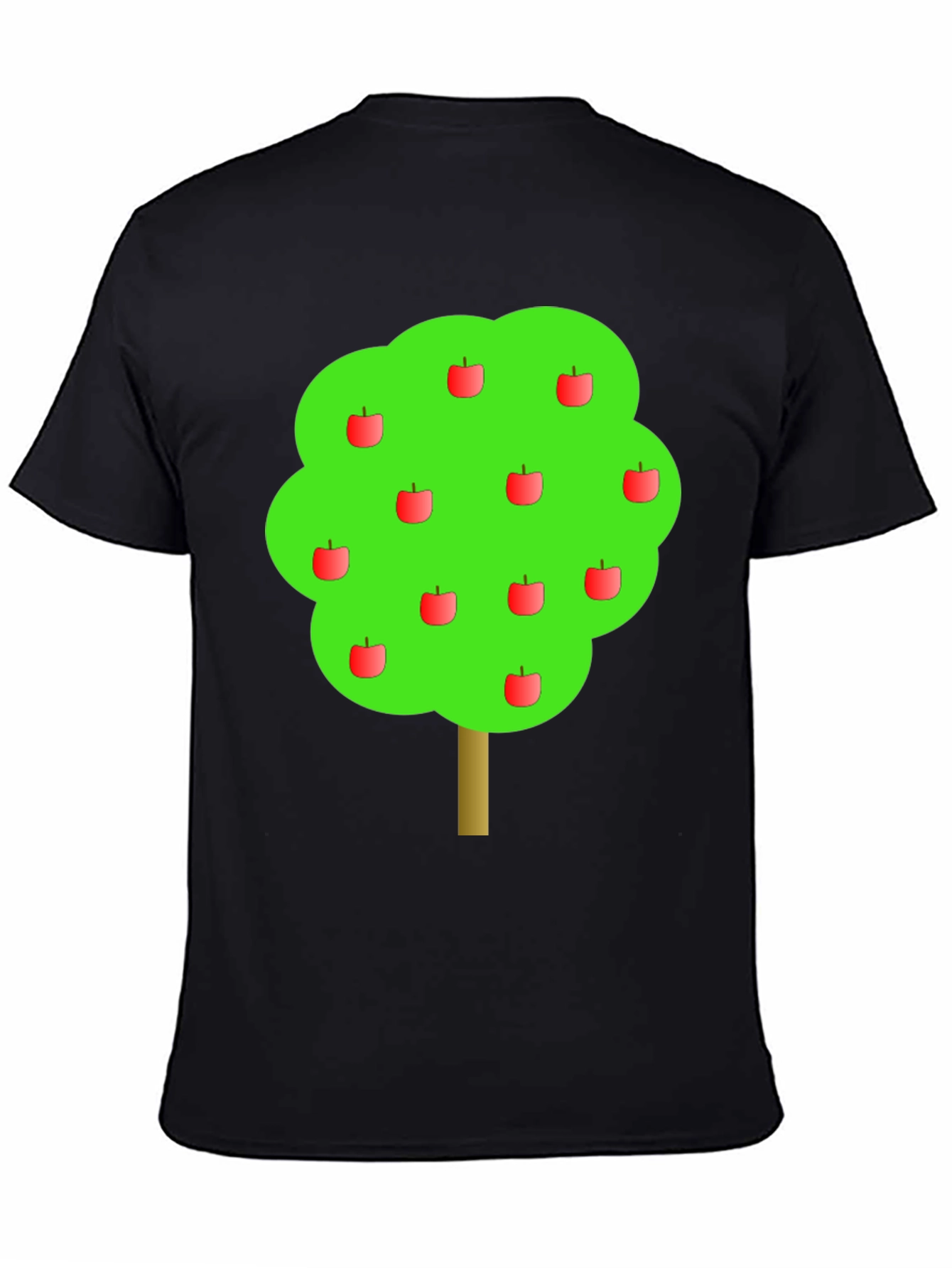 Apple Tree Graphic Black T-Shirt