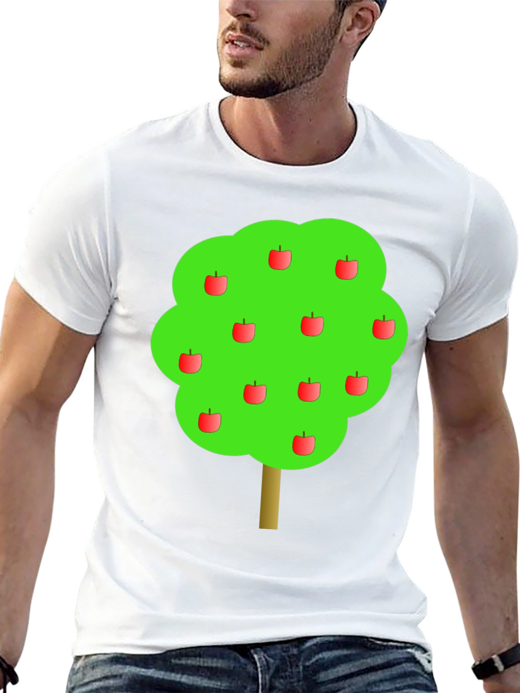 Apple Tree Graphic Black T-Shirt