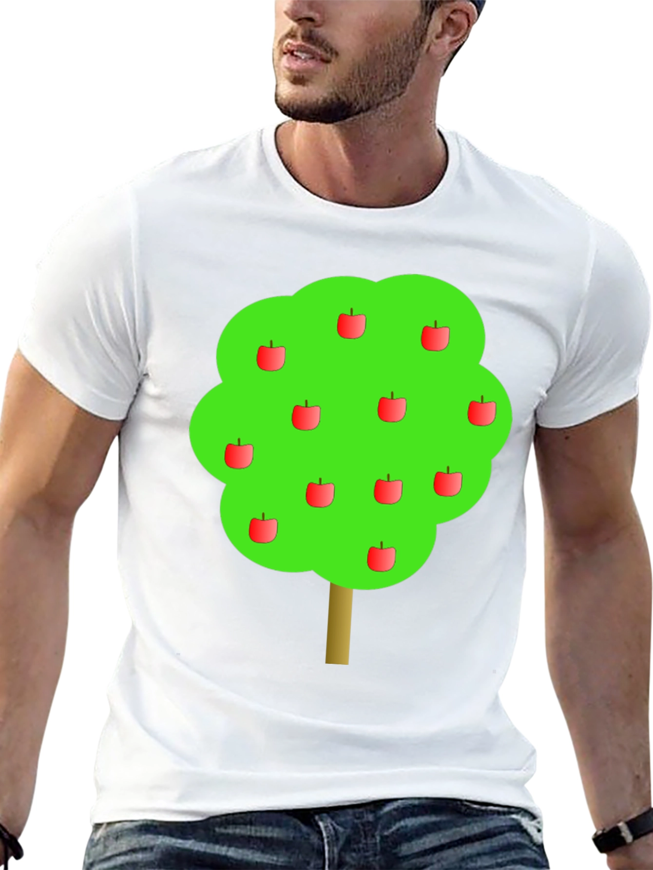 Apple Tree Graphic Black T-Shirt