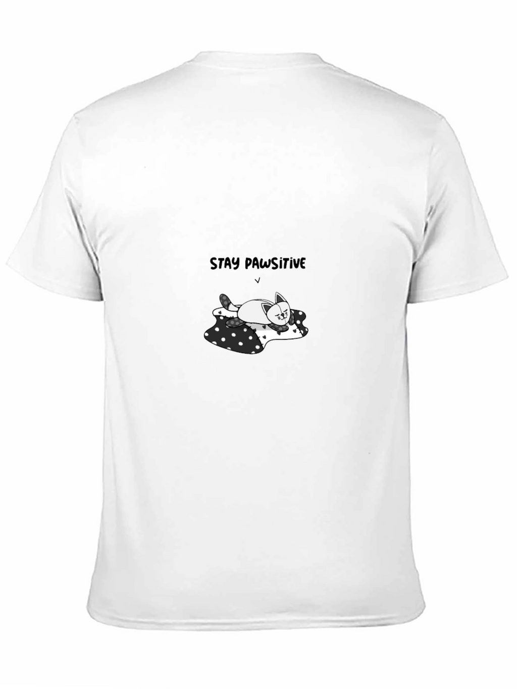 Stay Pawsitive Tee - Cute Cat T-Shirt
