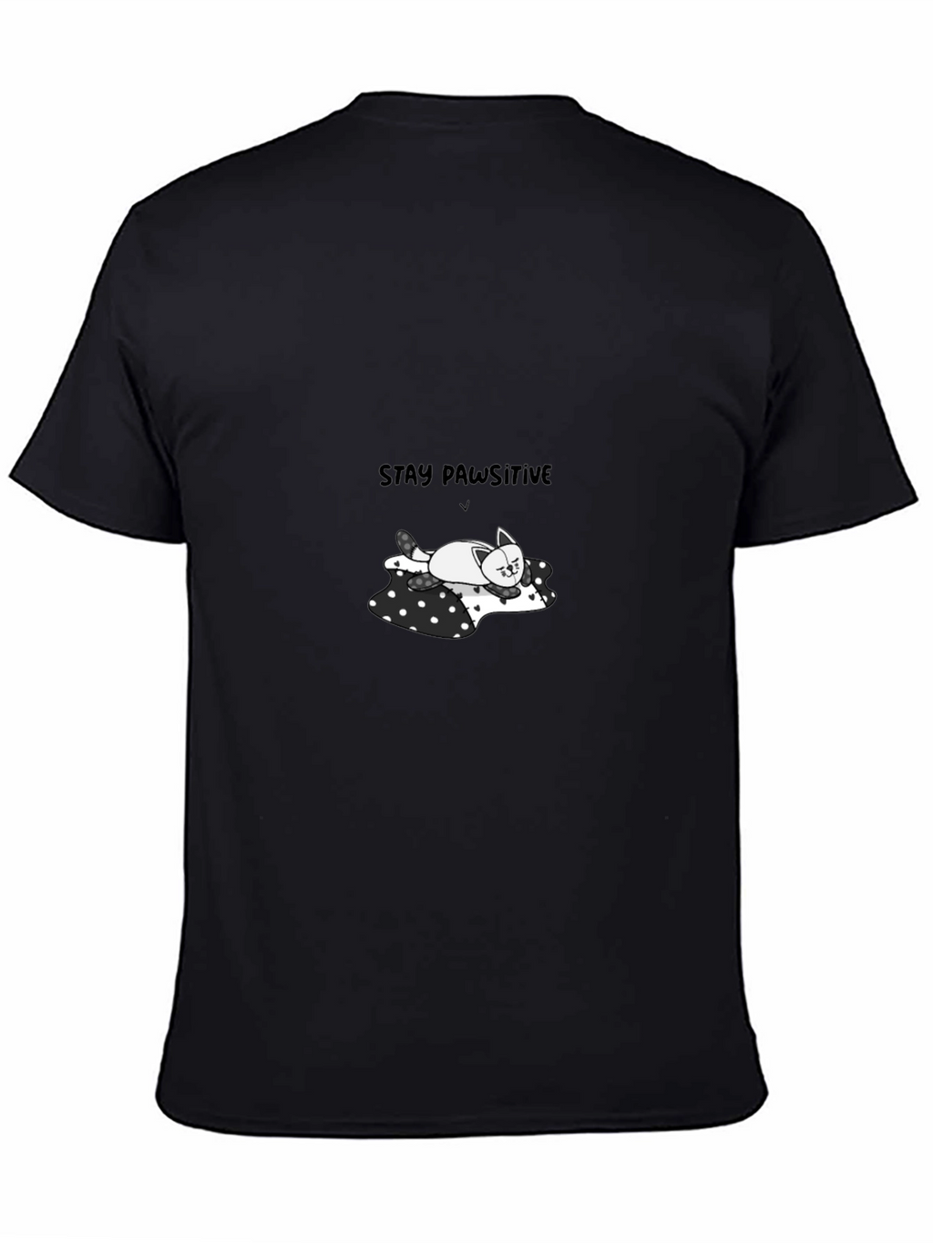 Stay Pawsitive Tee - Cute Cat T-Shirt