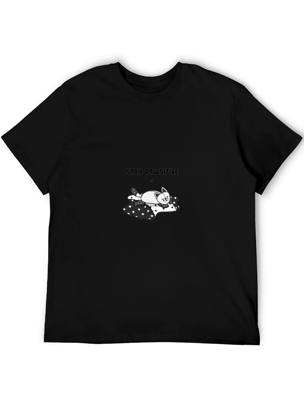 Stay Pawsitive Tee - Cute Cat T-Shirt