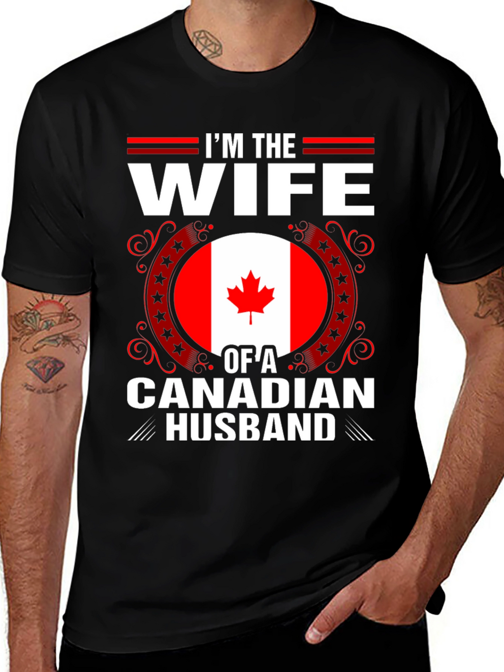 Im the Wife of a Canadian Husband T-Shirt