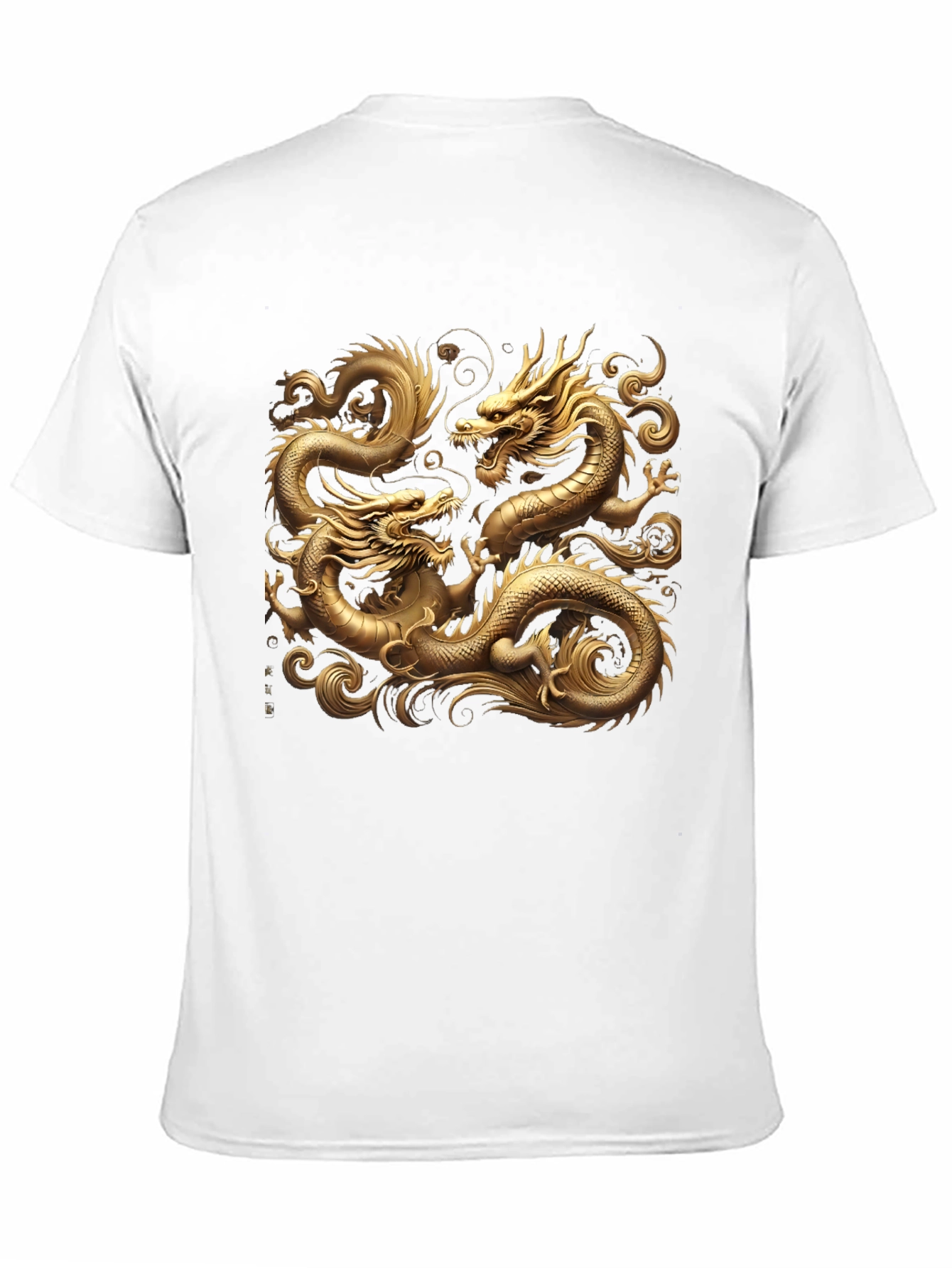 Golden Dragon Graphic Black T-Shirt
