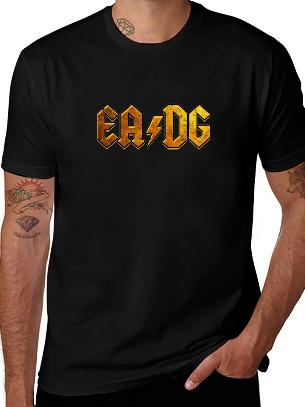 EA/DG Black Graphic Tee