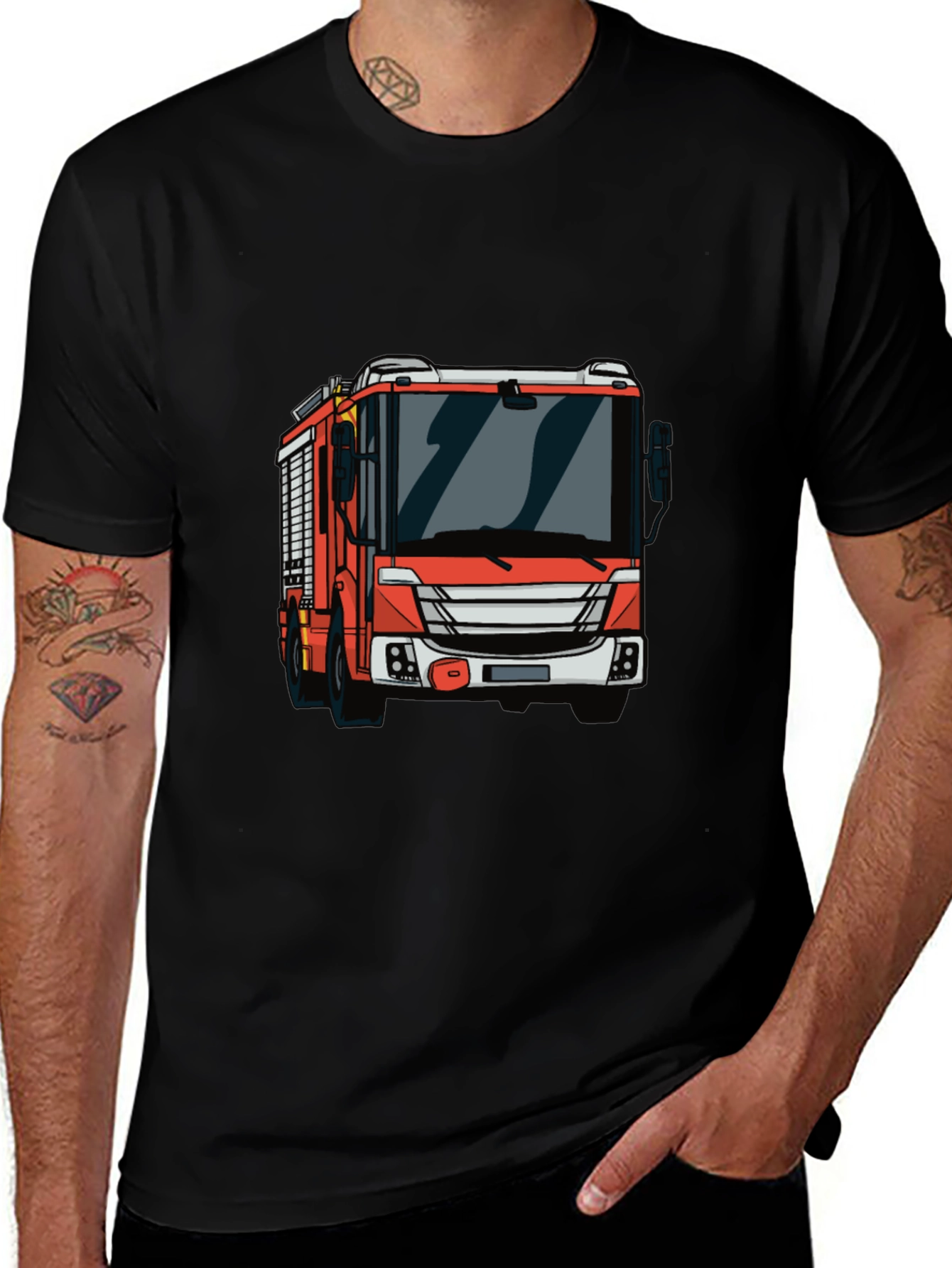 Fire Truck T-Shirt - Cool Graphic Tee for Firefighter Fans