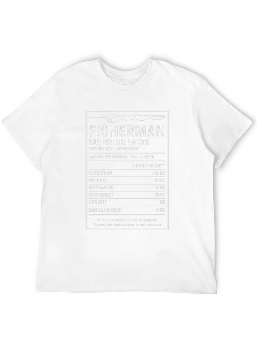 Fisherman Nutrition Facts Funny T-Shirt
