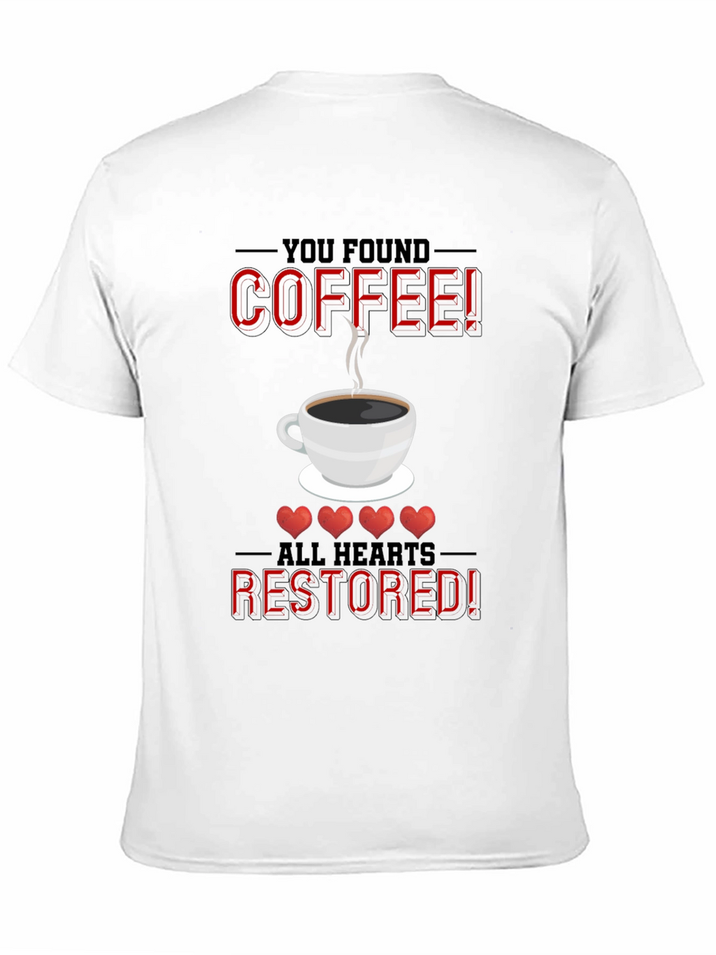 Coffee Restored Hearts Graphic T-Shirt