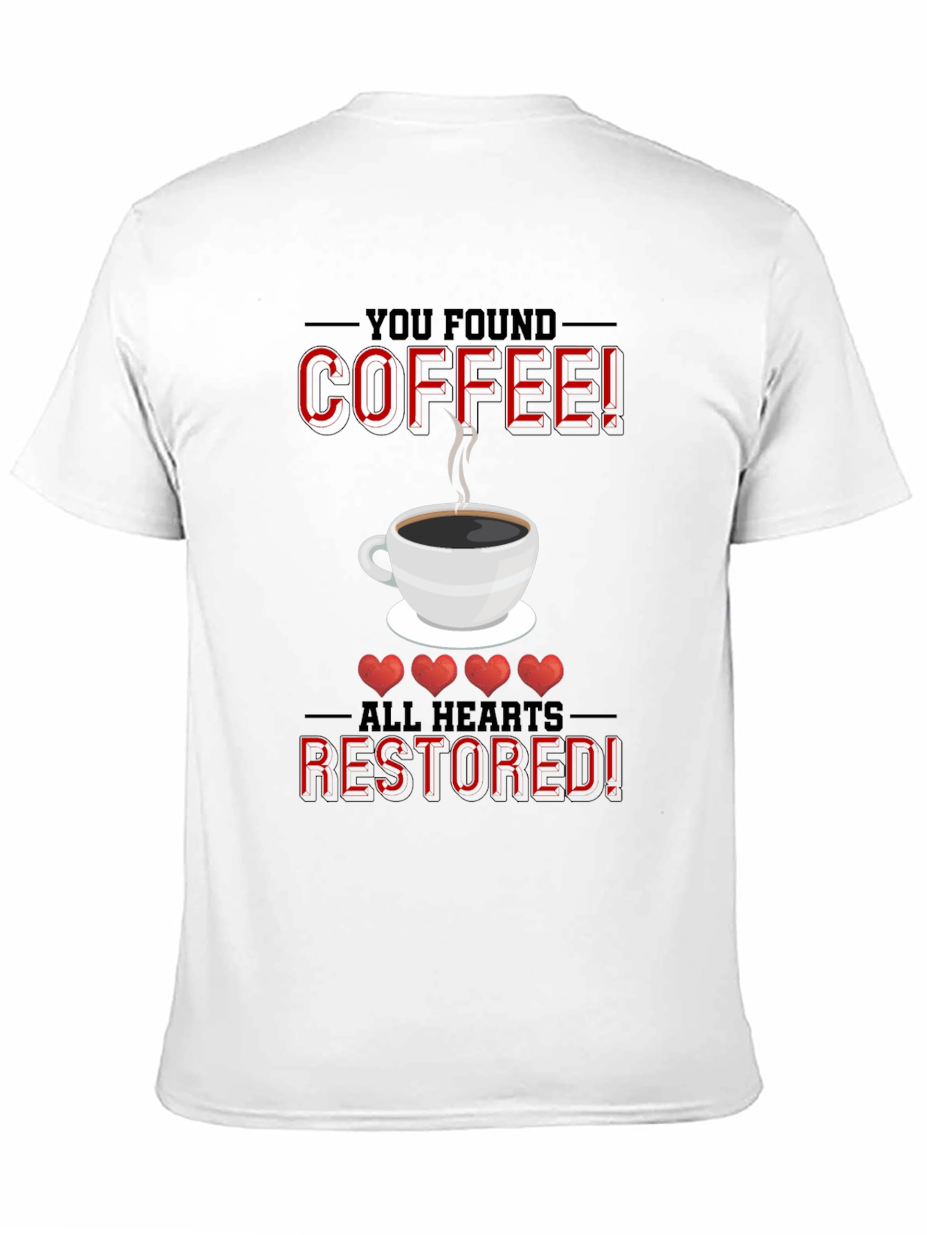 Coffee Restored Hearts Graphic T-Shirt